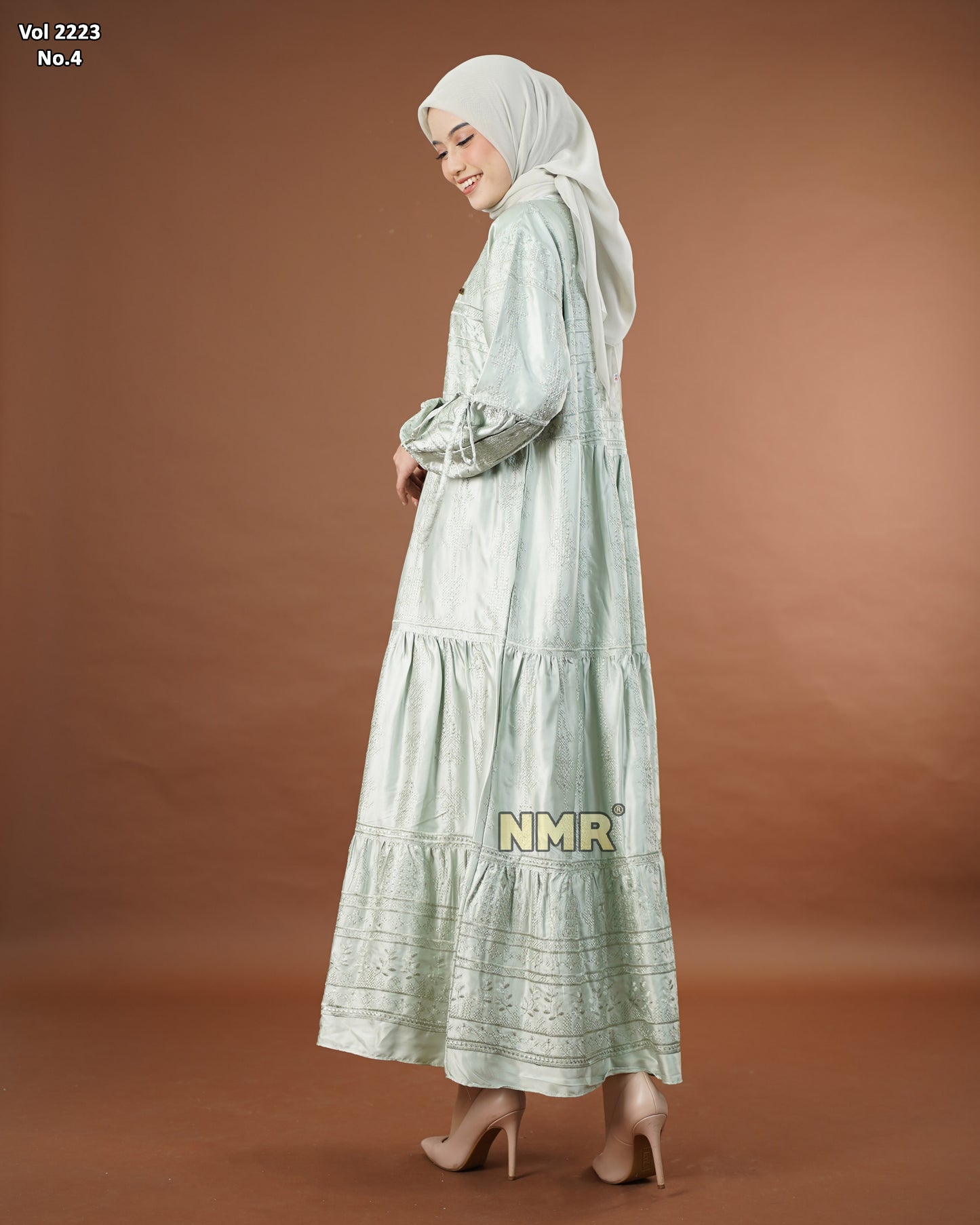 NMR Midi Dress Armn Silk Bordir Vol 2223-4