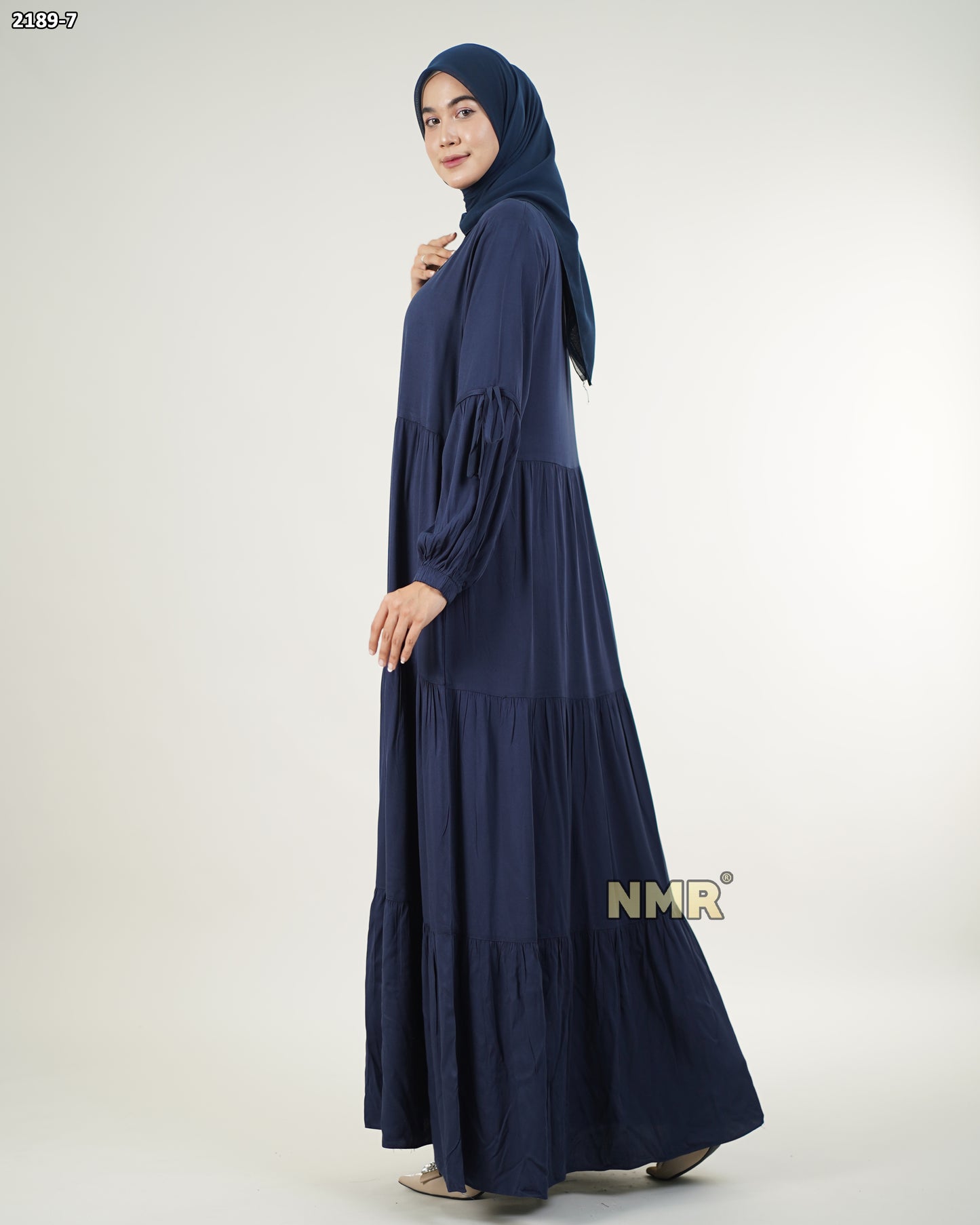 NMR Gamis Rayon Twill U Kerut Vol 2189-7