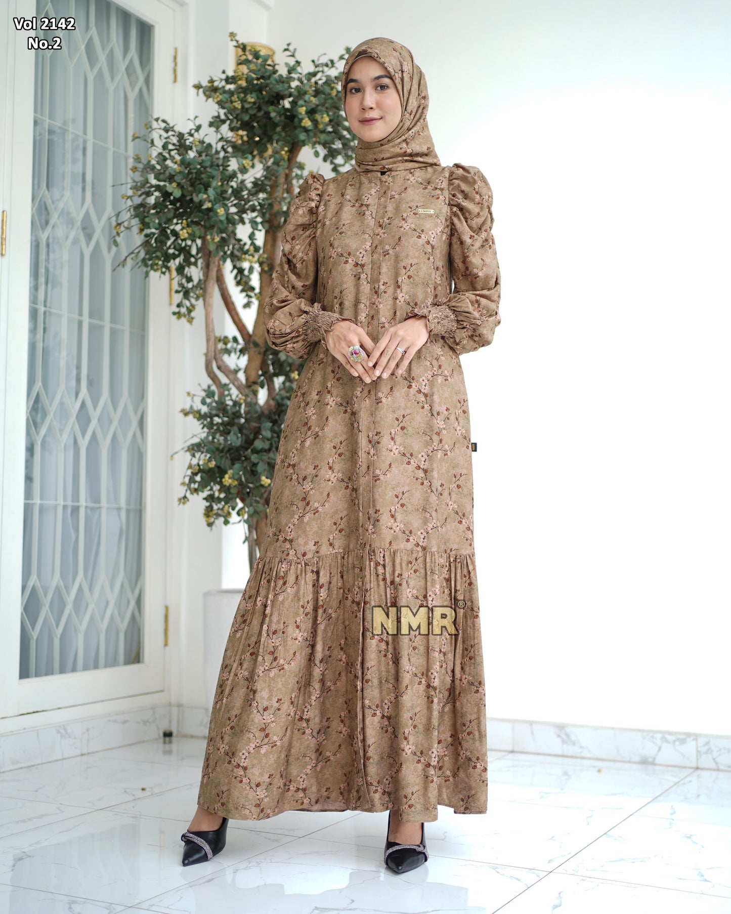 NMR Gamis Crespo Digital Print Vol 2142-2 ( INC Hijab )