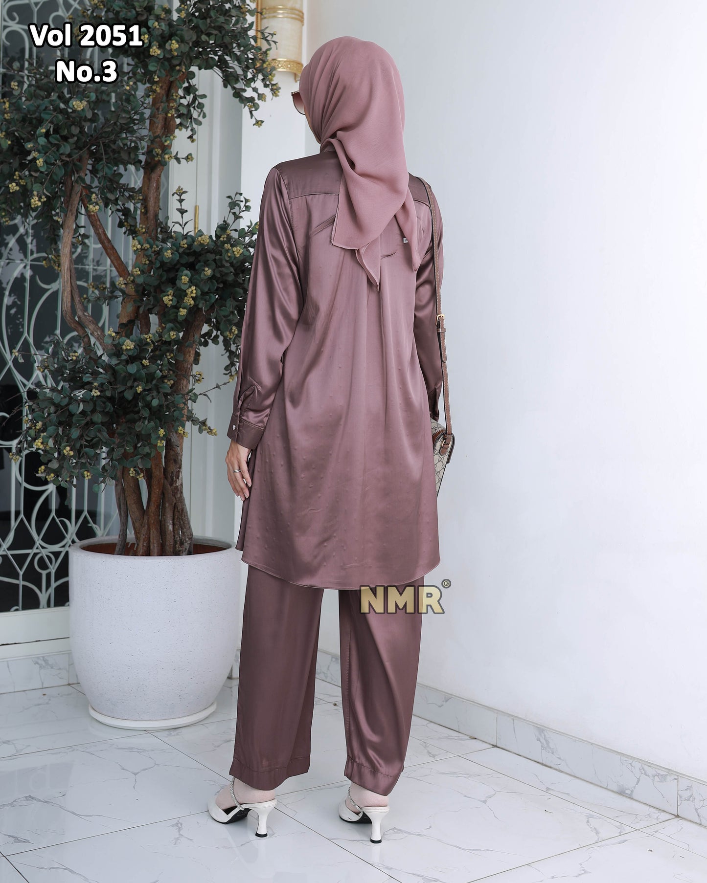 NMR Setelan Celana Tunik Arm*ni Silk Sw*rovski Vol 2051-3(Sanghai)
