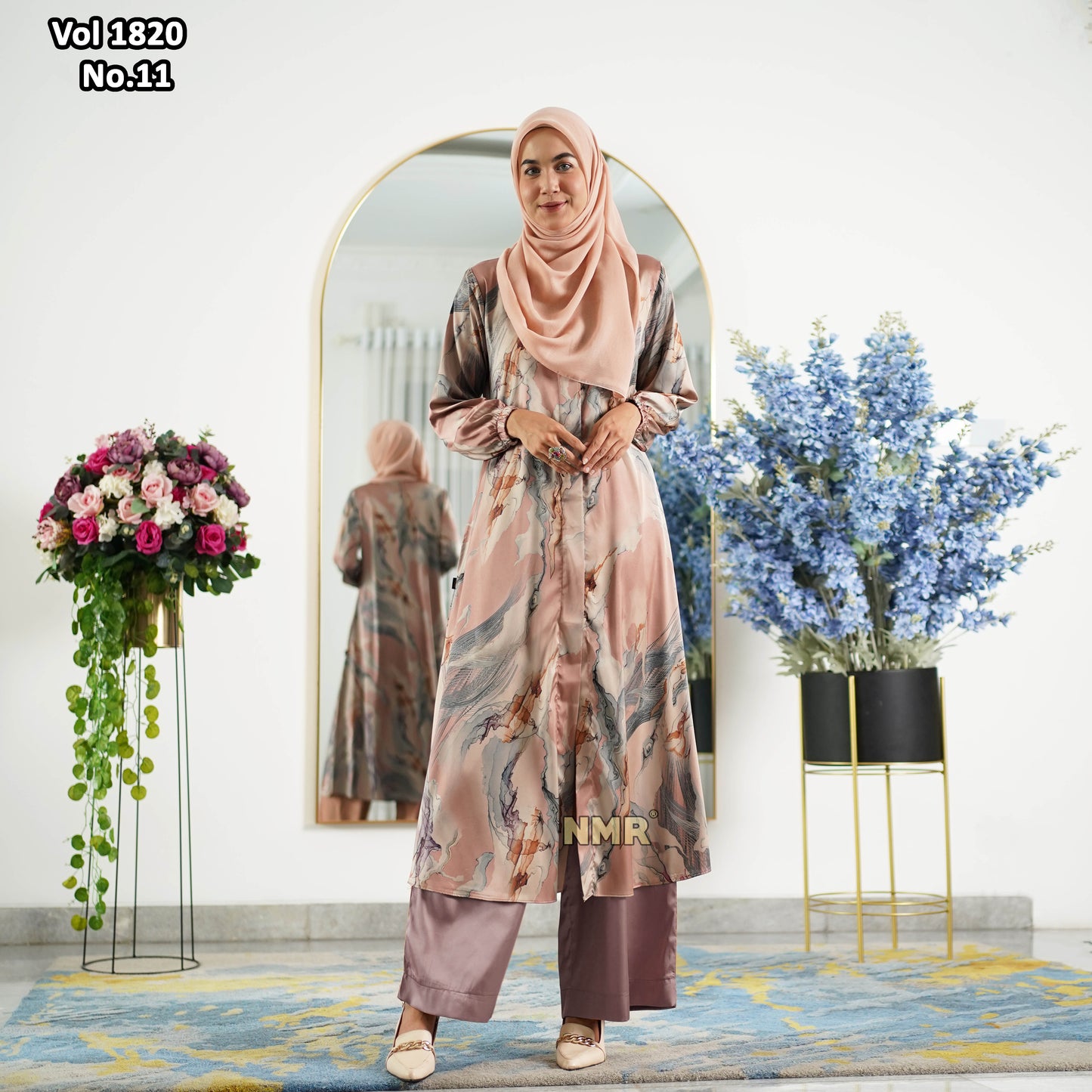 NMR Setelan Kulot Tunik Armn Silk Vol 1820-11
