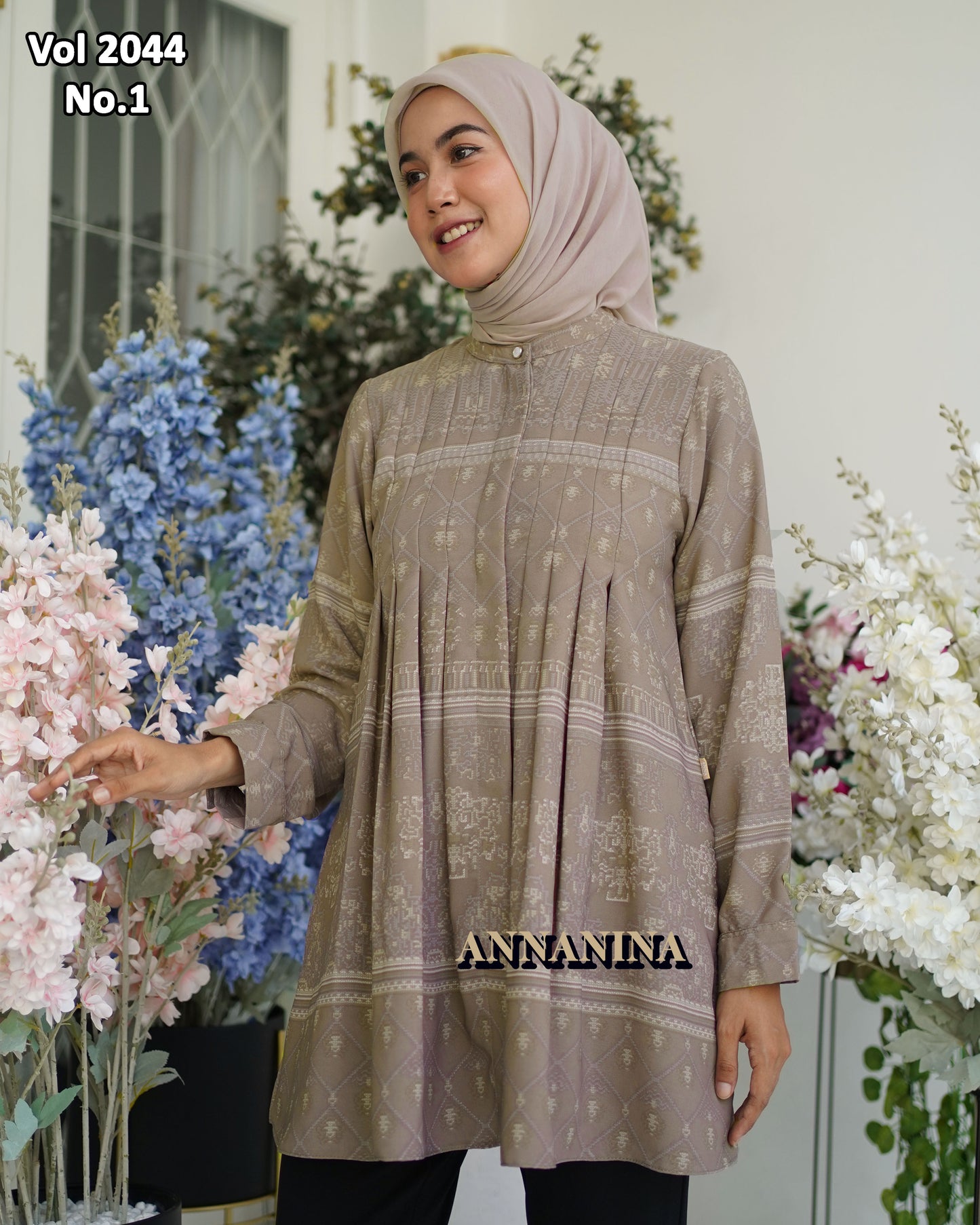 NMR Kemeja Blouse LR Vol 2044-1 (Sanghai)