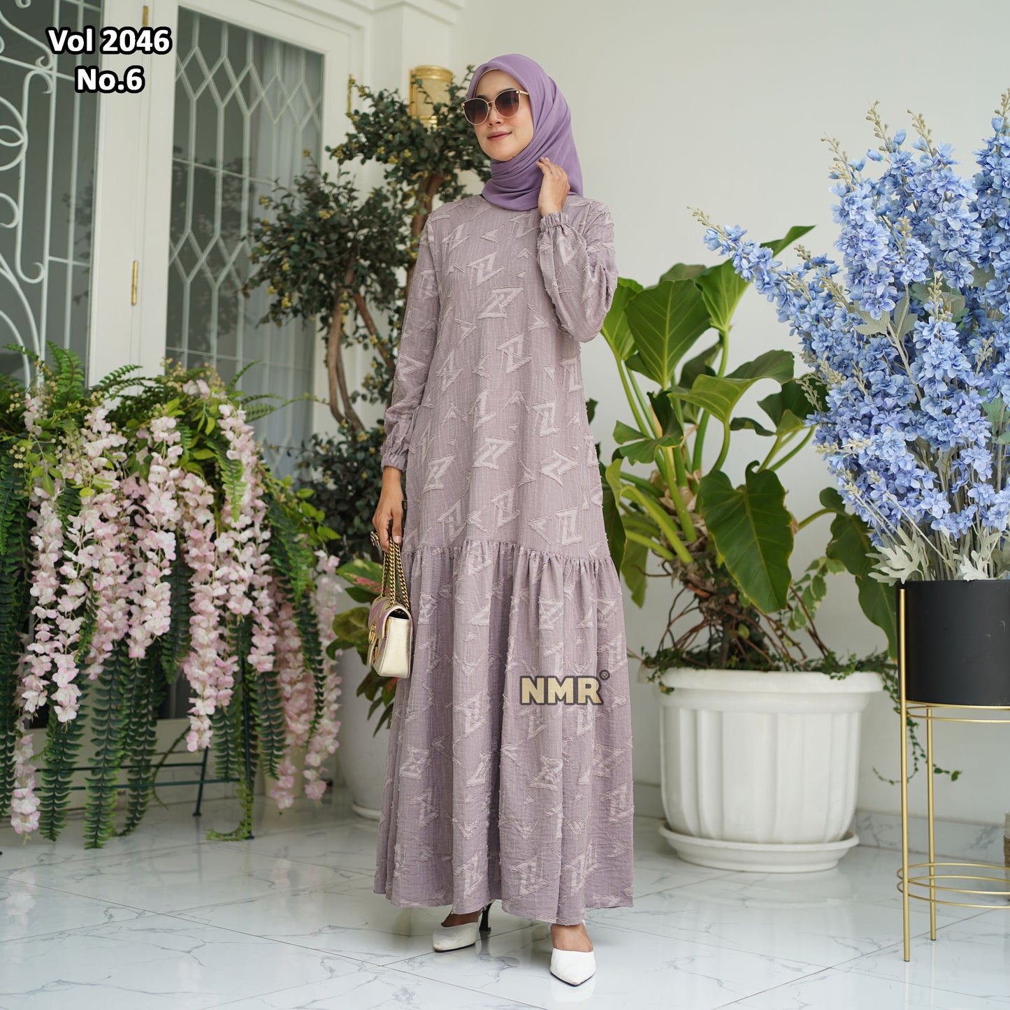 NMR Gamis Jaquard Vol 2046-6 (Resleting Belakang)