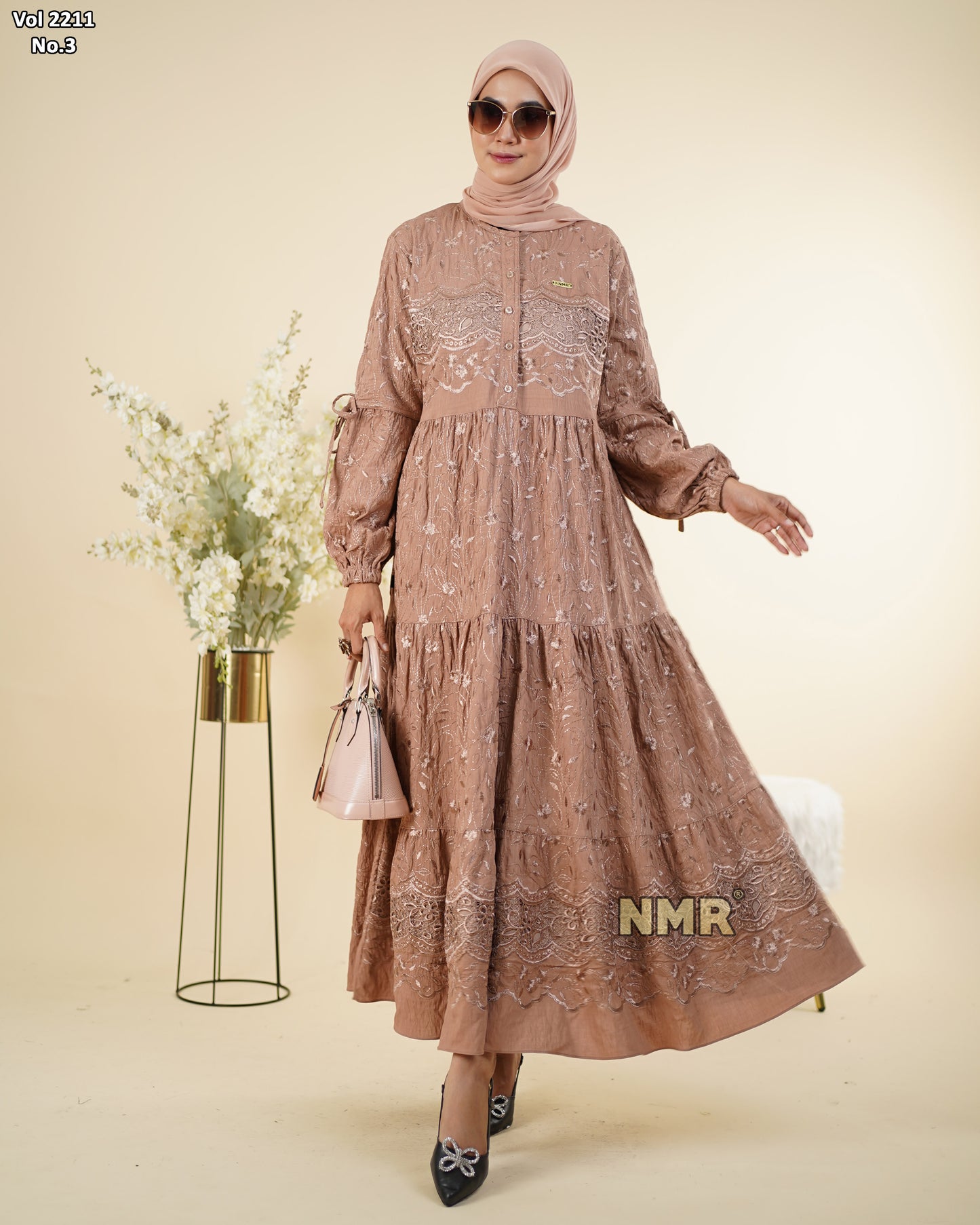 NMR Midi Dress Polo Linen Chemical Vol 2211-3