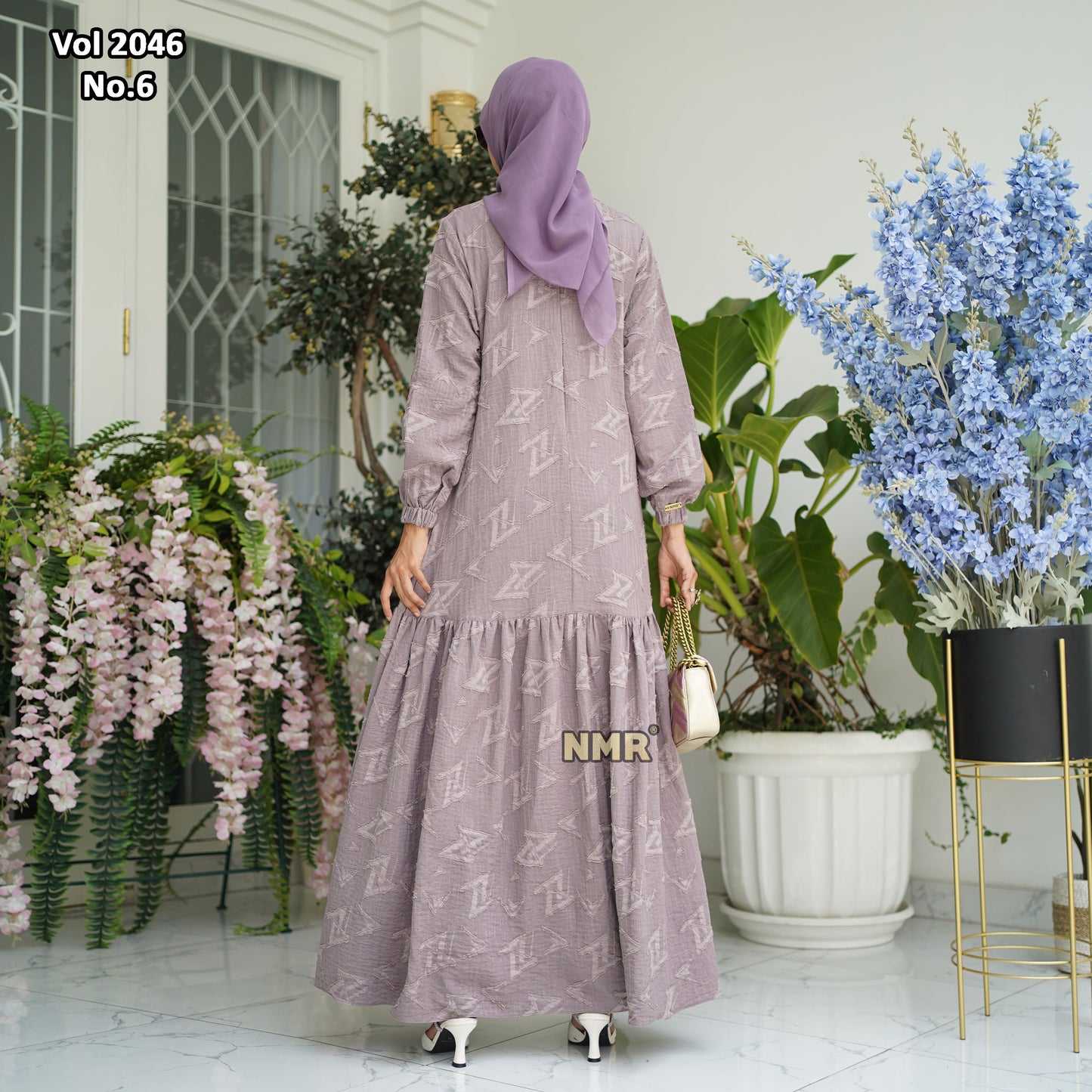 NMR Gamis Jaquard Vol 2046-6 (Resleting Belakang)