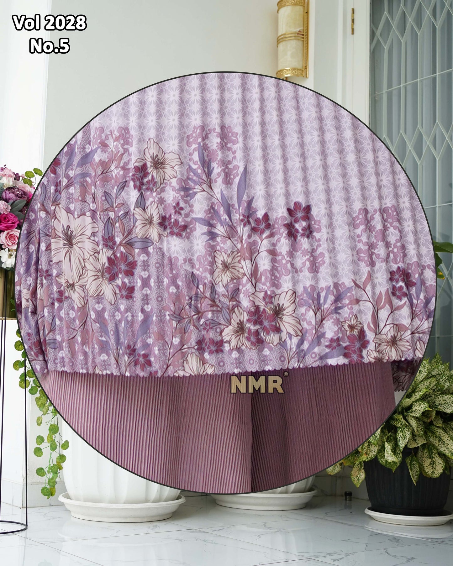 NMR Setelan Celana Kulot Tunik Katun Paris Plisket Vol 2028-5 ( Inc Hijab)