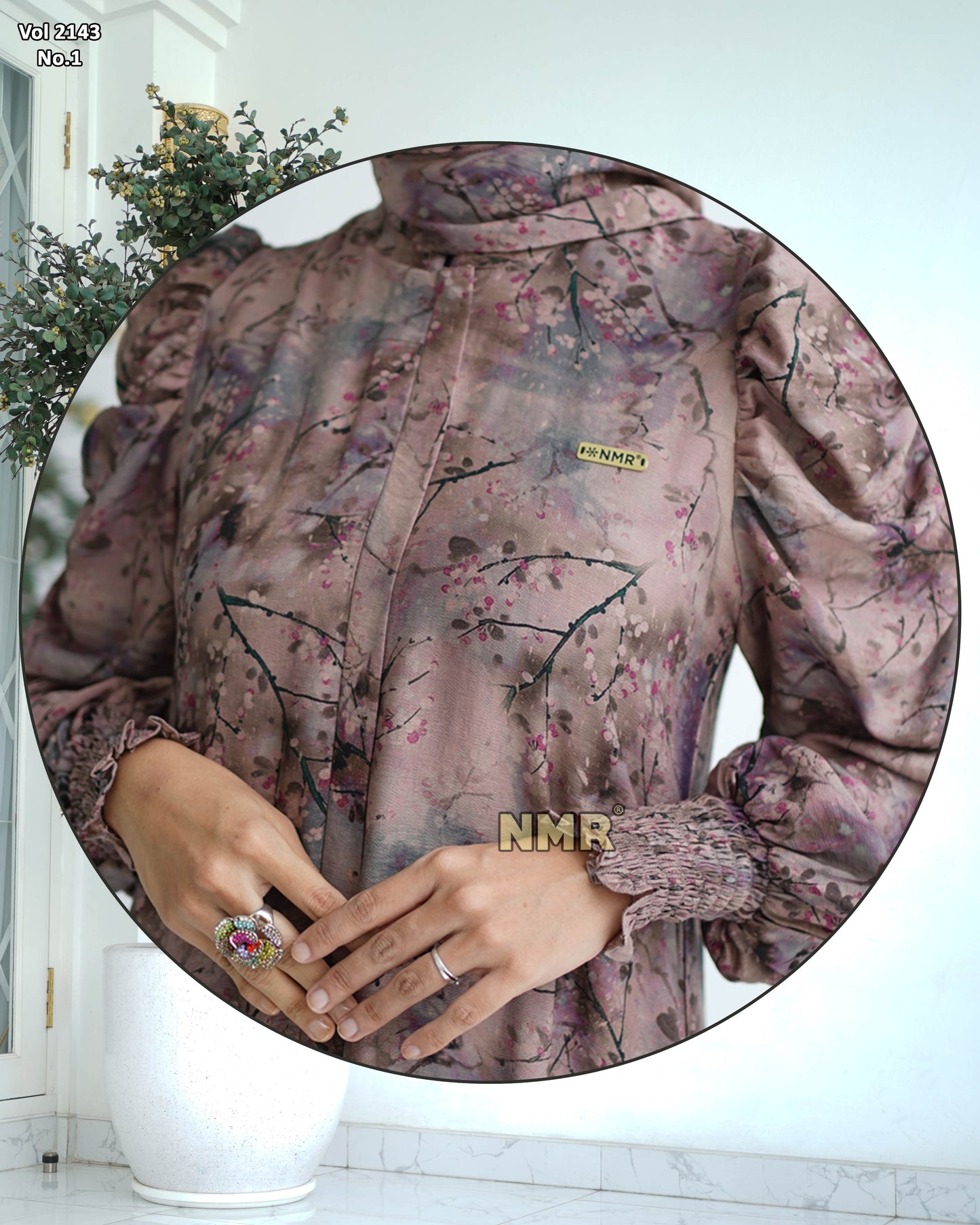 NMR Gamis Crespo Digital Print Vol 2143-1 ( INC Hijab )