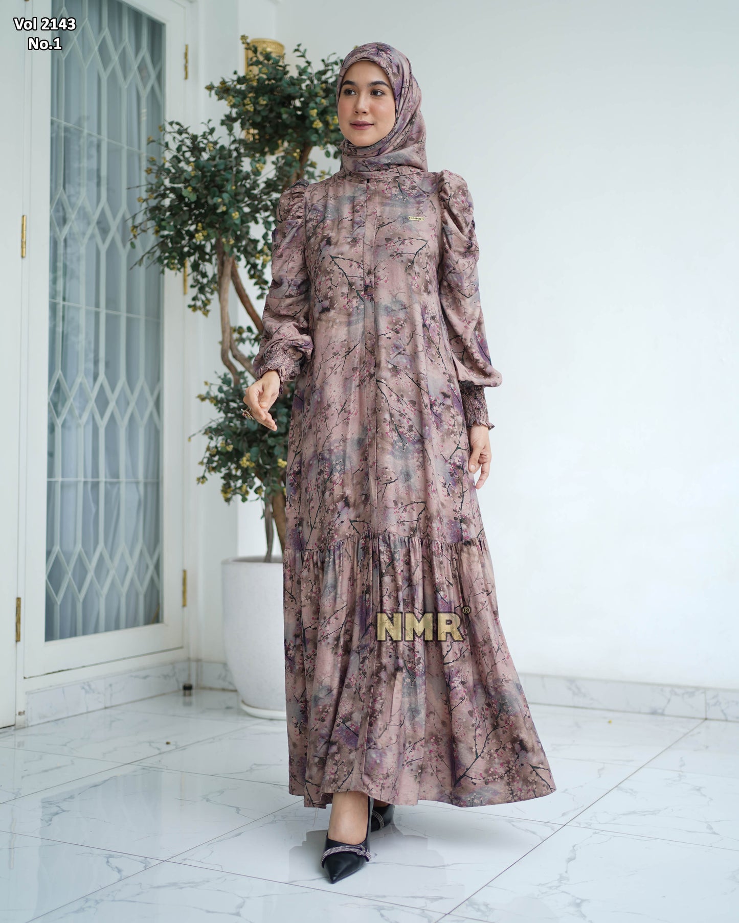 NMR Gamis Crespo Digital Print Vol 2143-1 ( INC Hijab )