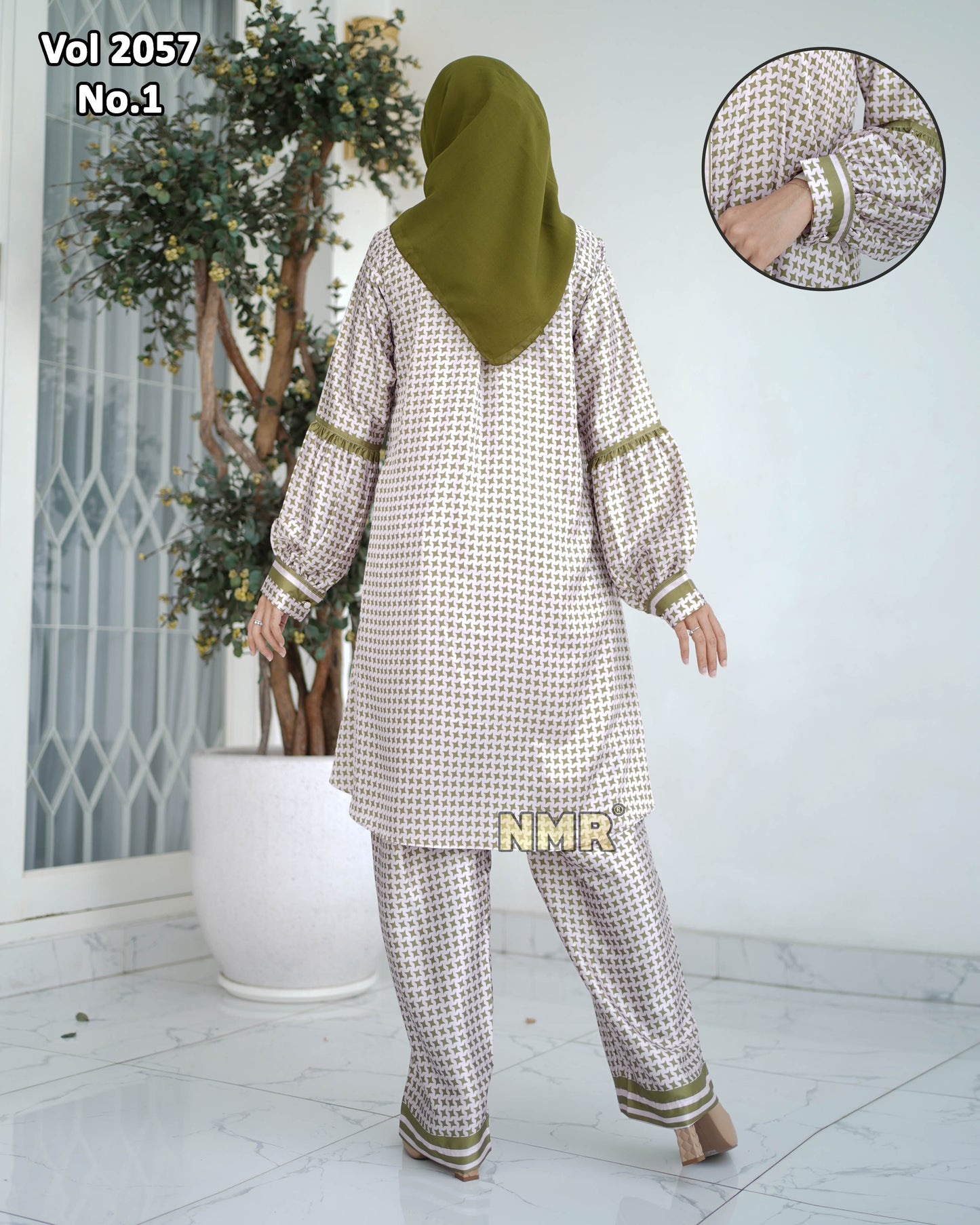 NMR Setelan Celana Tunik Silky Premium Vol 2057-1(Sanghai)