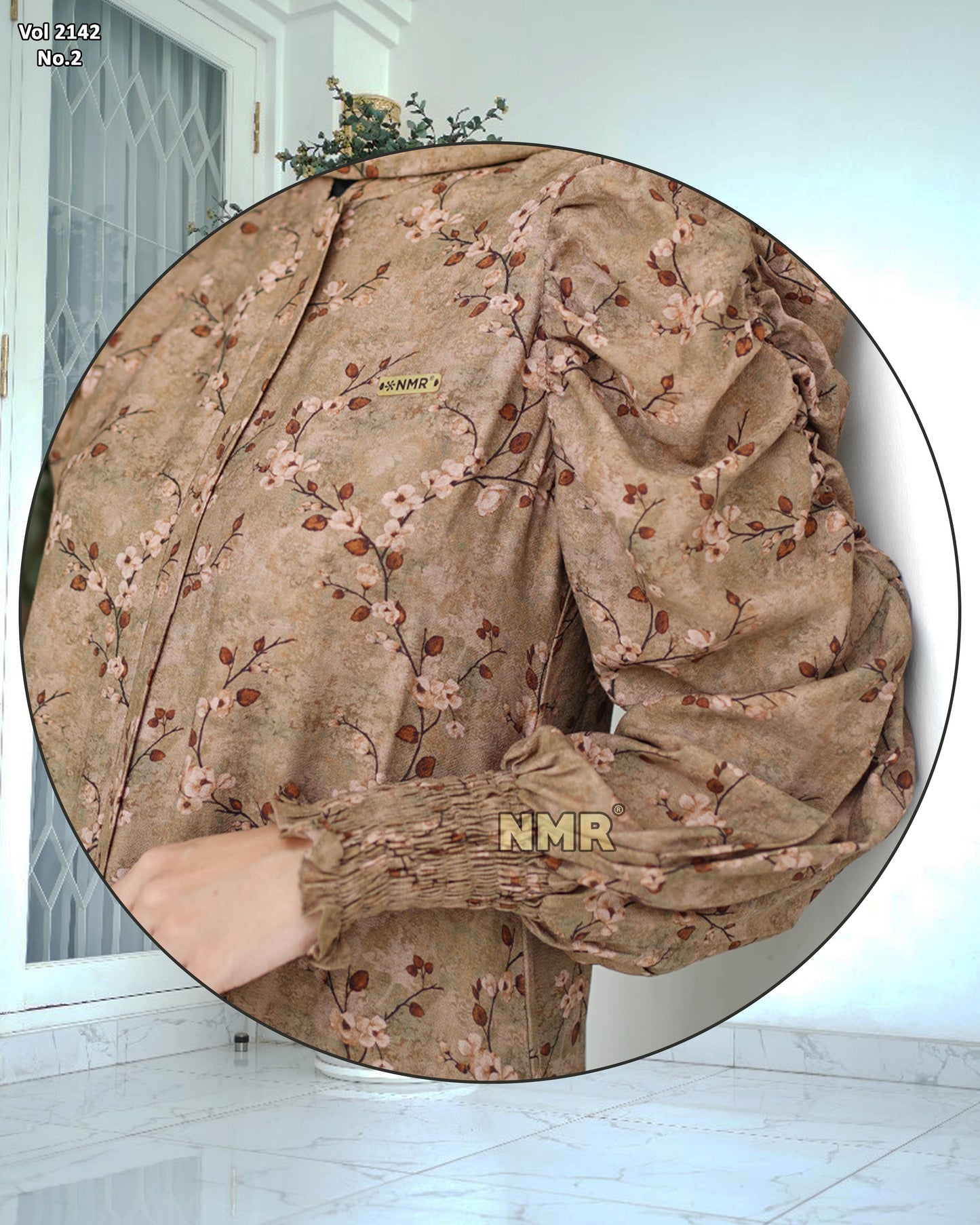 NMR Gamis Crespo Digital Print Vol 2142-2 ( INC Hijab )