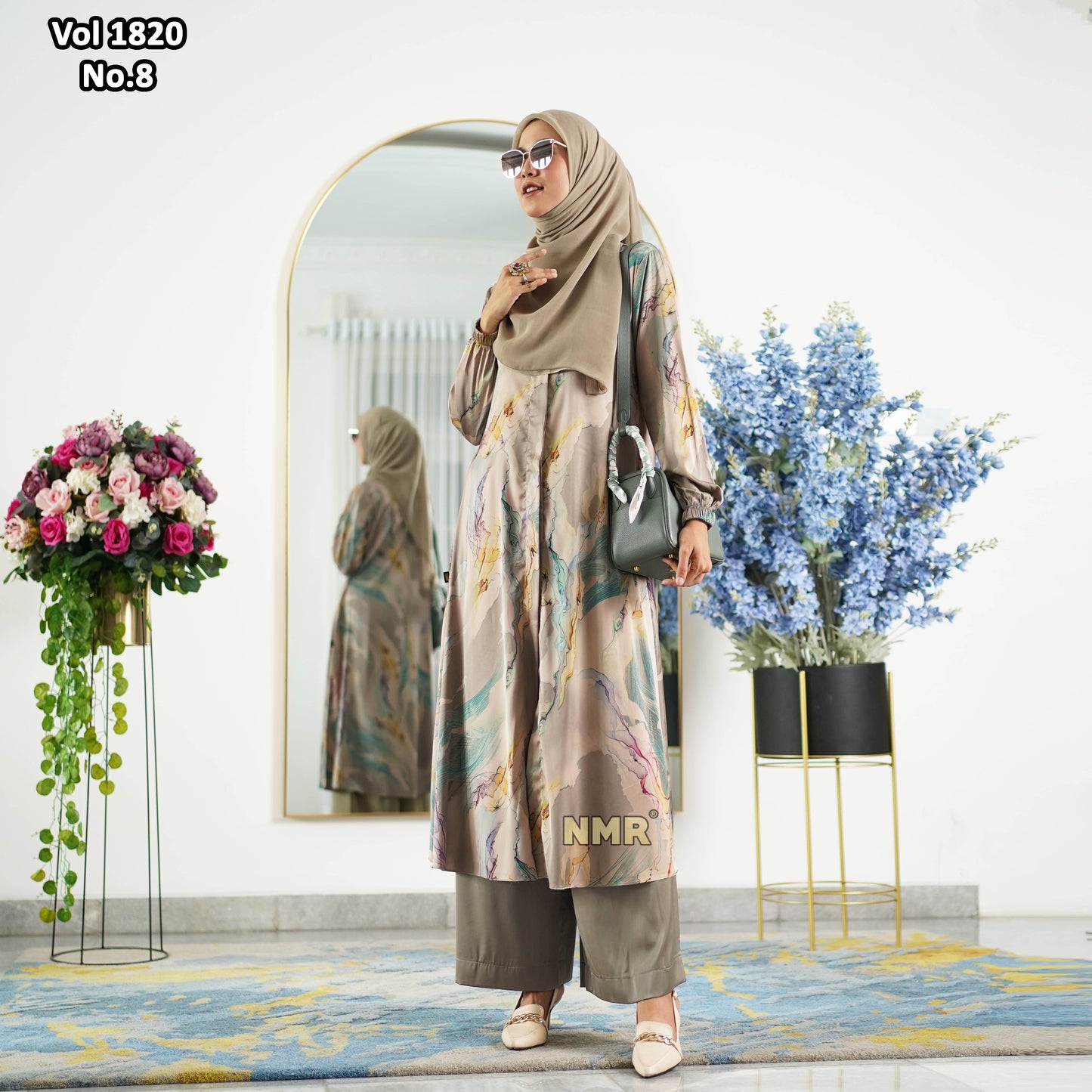 NMR Setelan Kulot Tunik Armn Silk Vol 1820-8