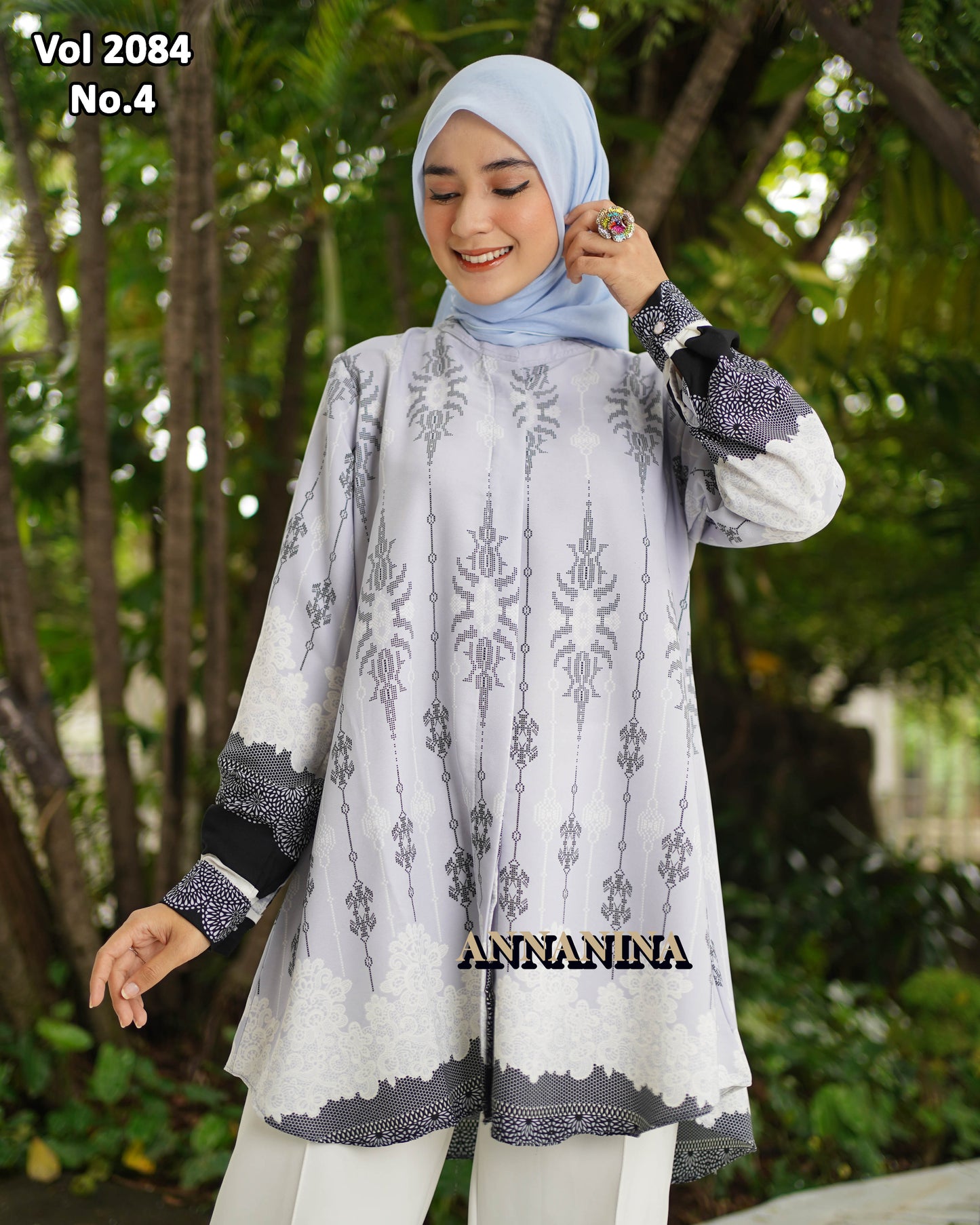 NMR Kemeja Blouse LR Vol 2084-4 (Sanghai)