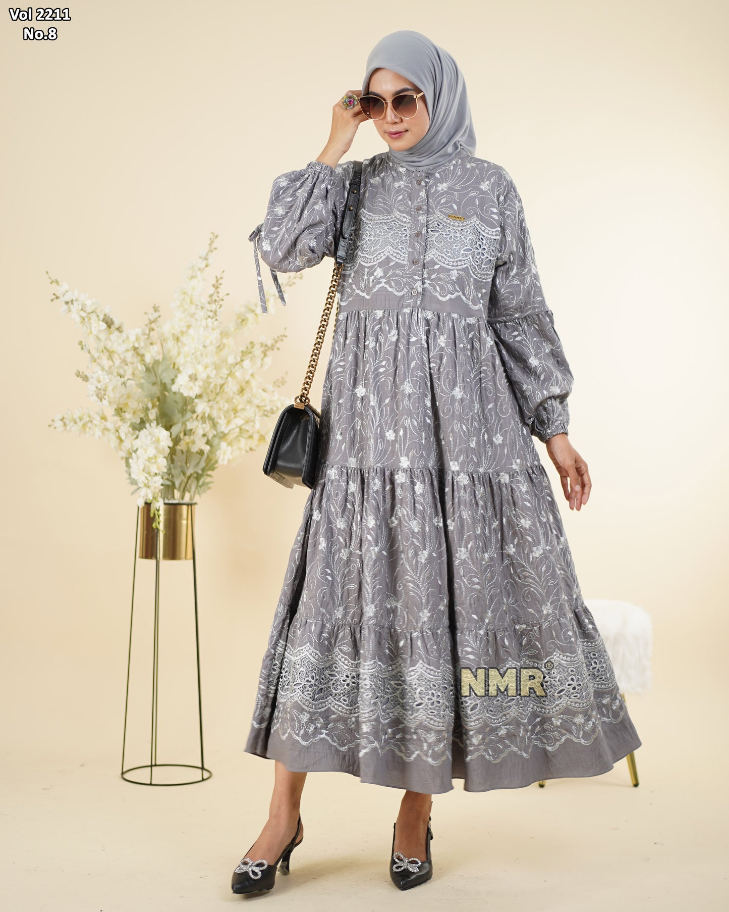 NMR Midi Dress Polo Linen Chemical Vol 2211-8