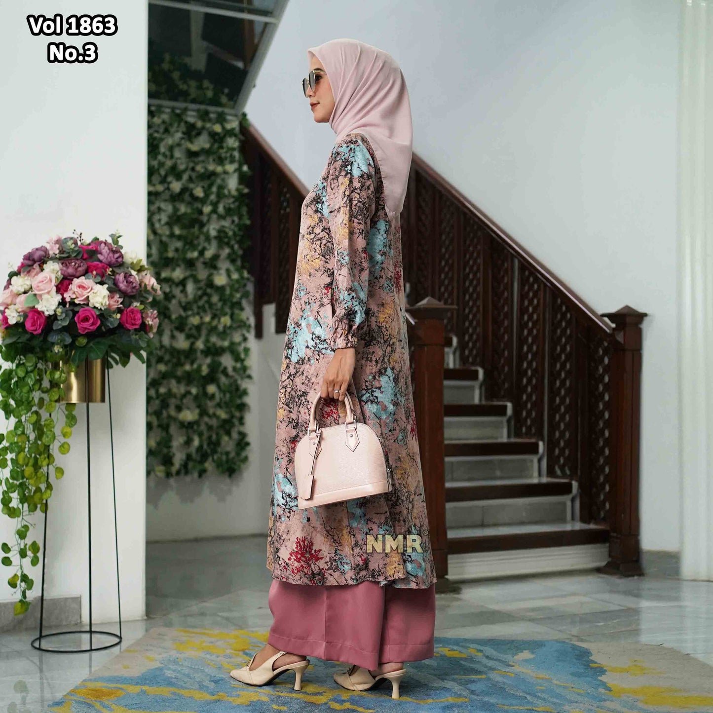 NMR Vol 1863-3 Setelan Celana Tunik Manggo Stretch