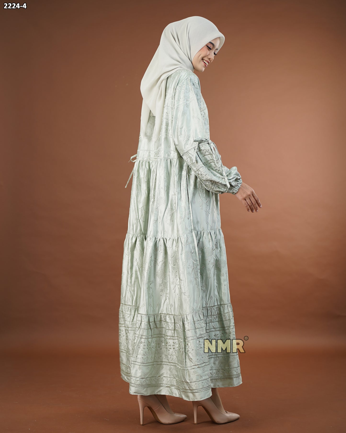 NMR Midi Dress Armn Silk Bordir Vol 2224-4