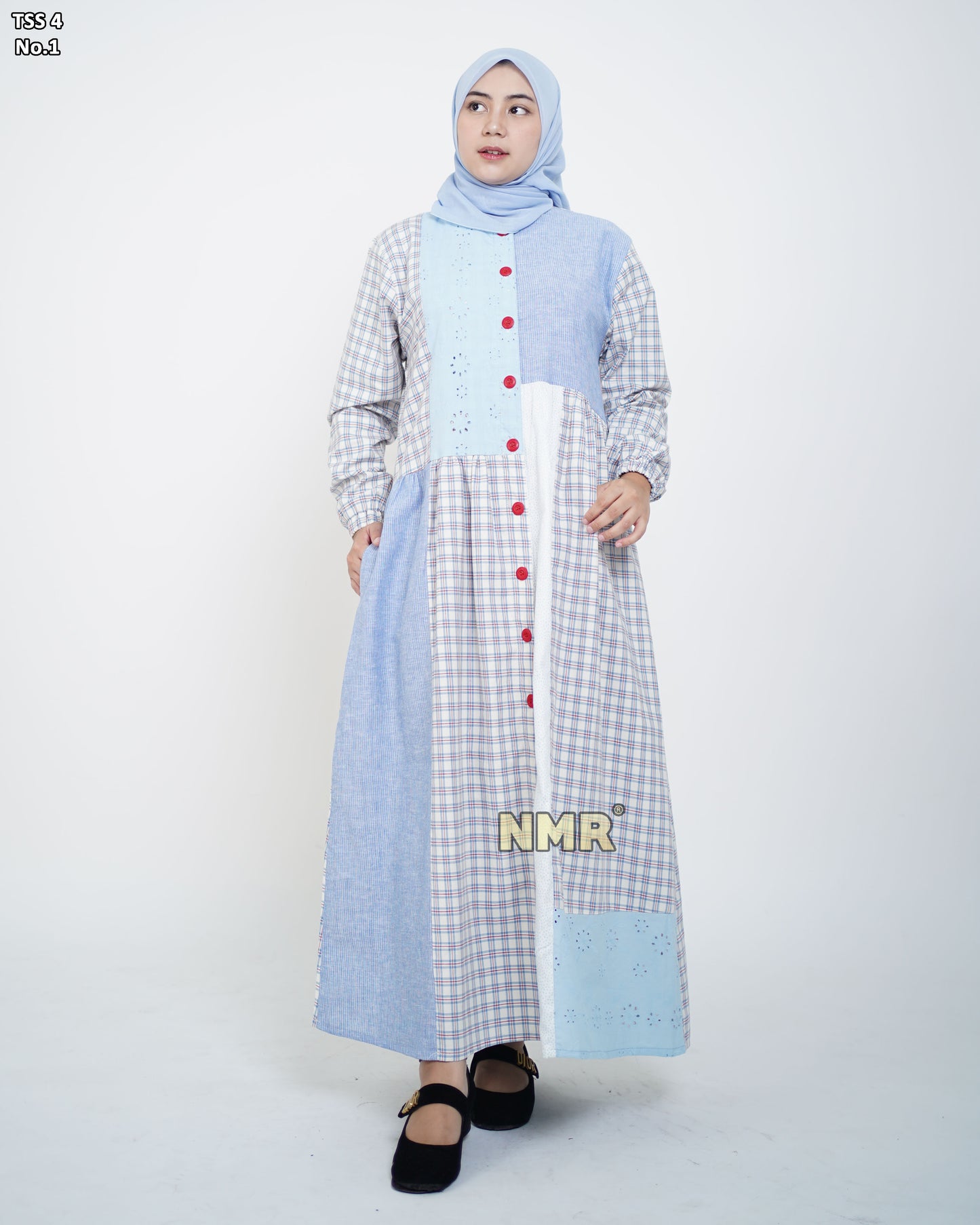 NMR Midi Dress Katun Premium Vol TSS 4-1