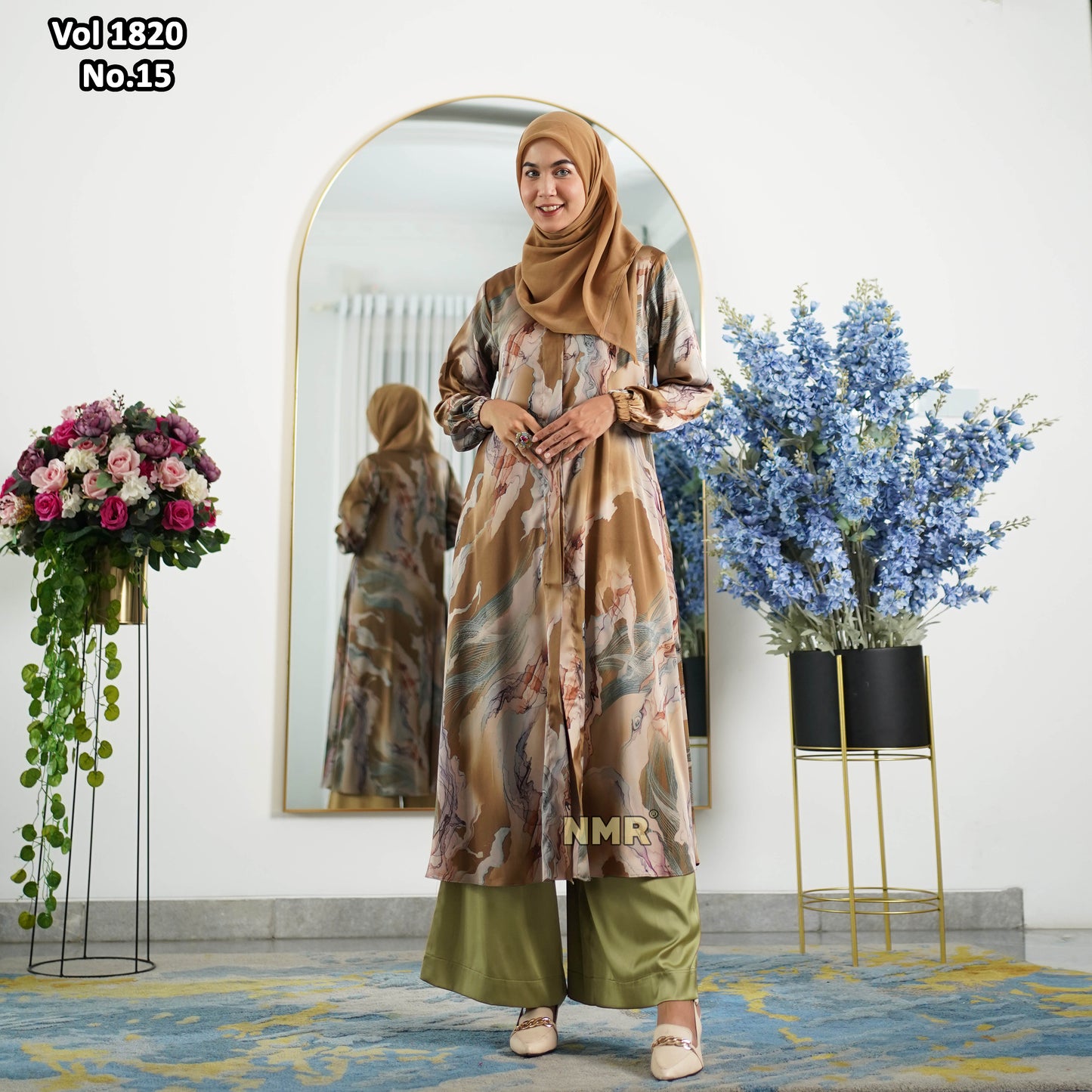 NMR Setelan Kulot Tunik Armn Silk Vol 1820-15