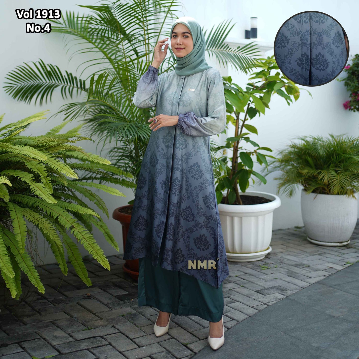 NMR Setelan Kulot Tunik Armn Silk Vol 1913-4