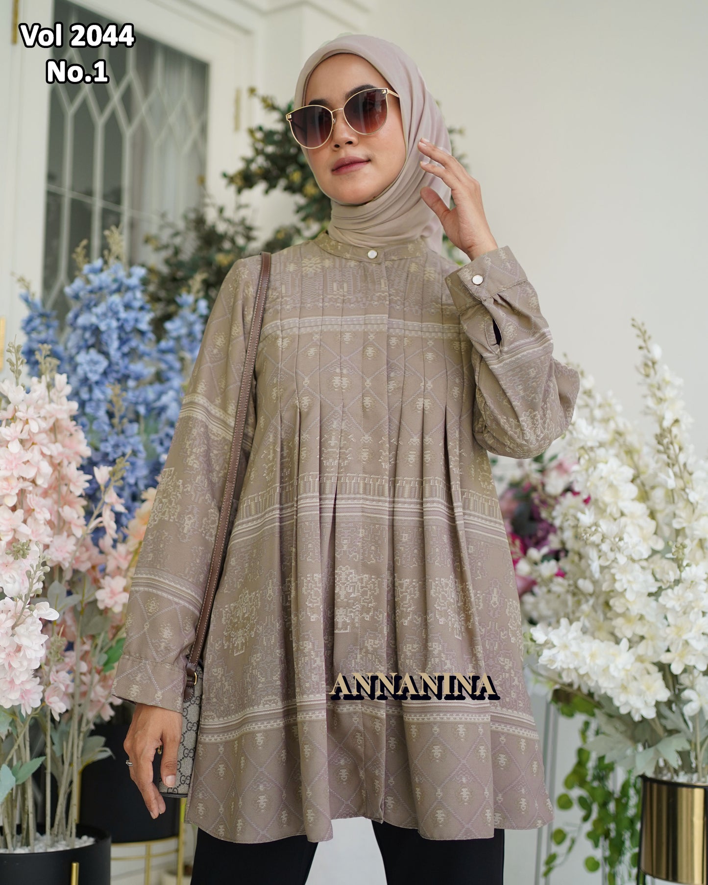 NMR Kemeja Blouse LR Vol 2044-1 (Sanghai)