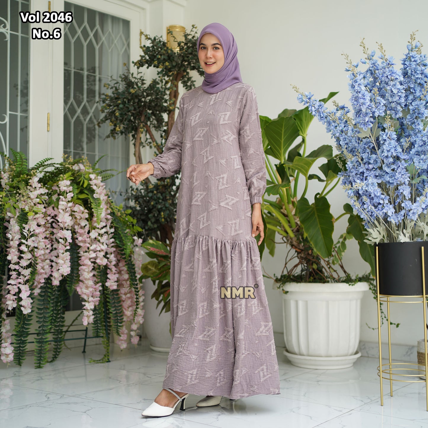 NMR Gamis Jaquard Vol 2046-6 (Resleting Belakang)