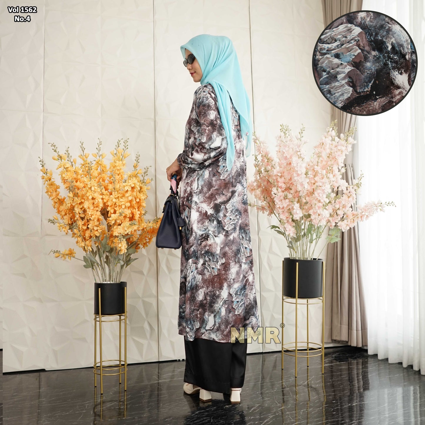 NMR Setelan Kulot Tunik Armany Silk Vol 1562-4