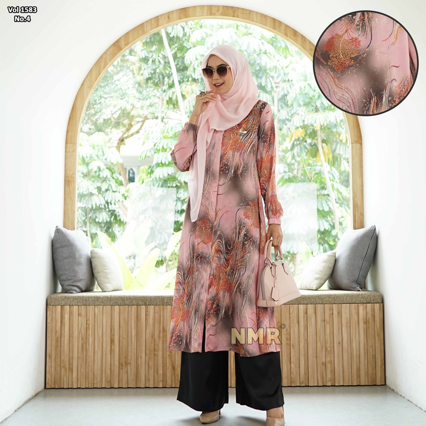 NMR Setelan Kulot Tunik Armn Silk Vol 1583-4