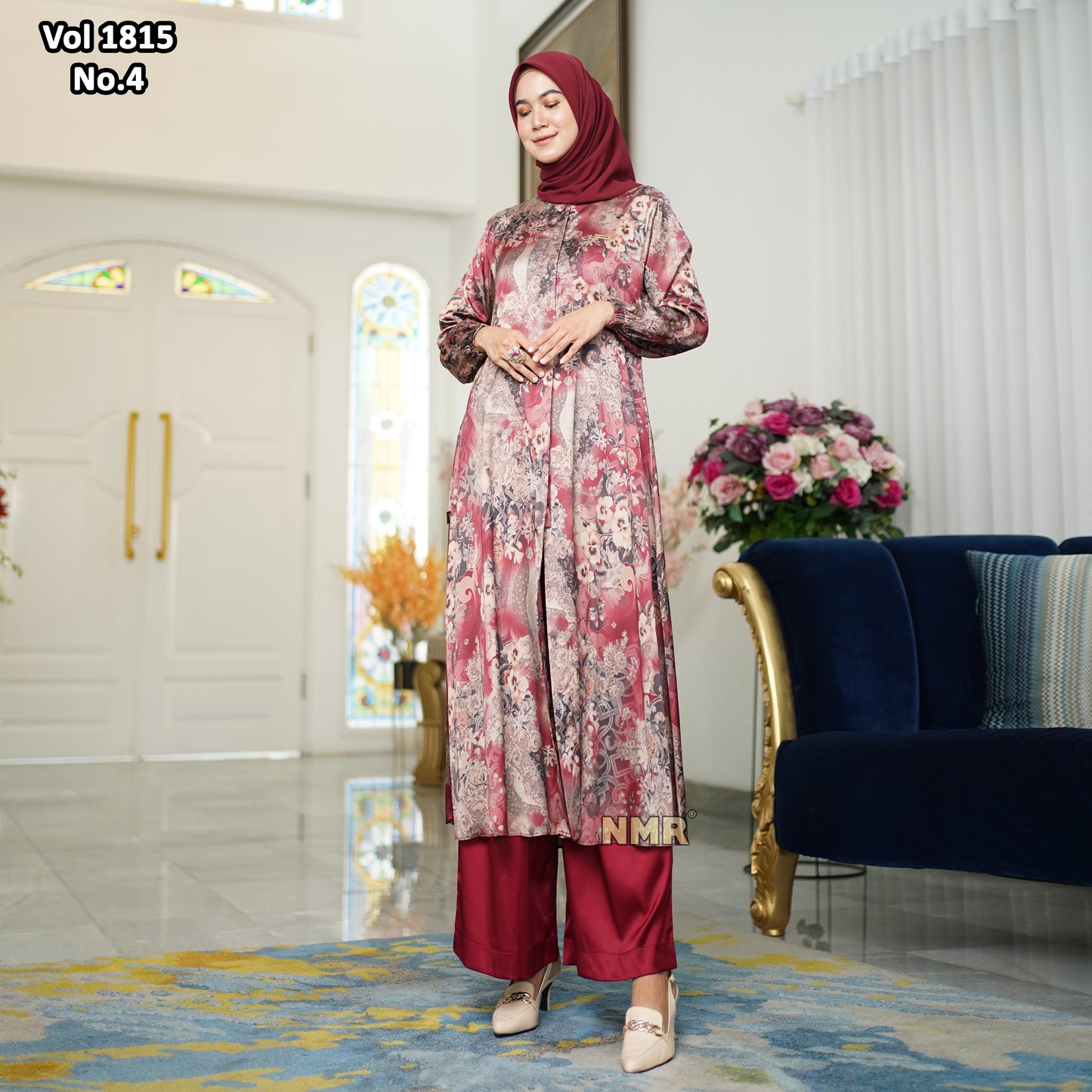 NMR Setelan Kulot Tunik Armn Silk Vol 1815-4