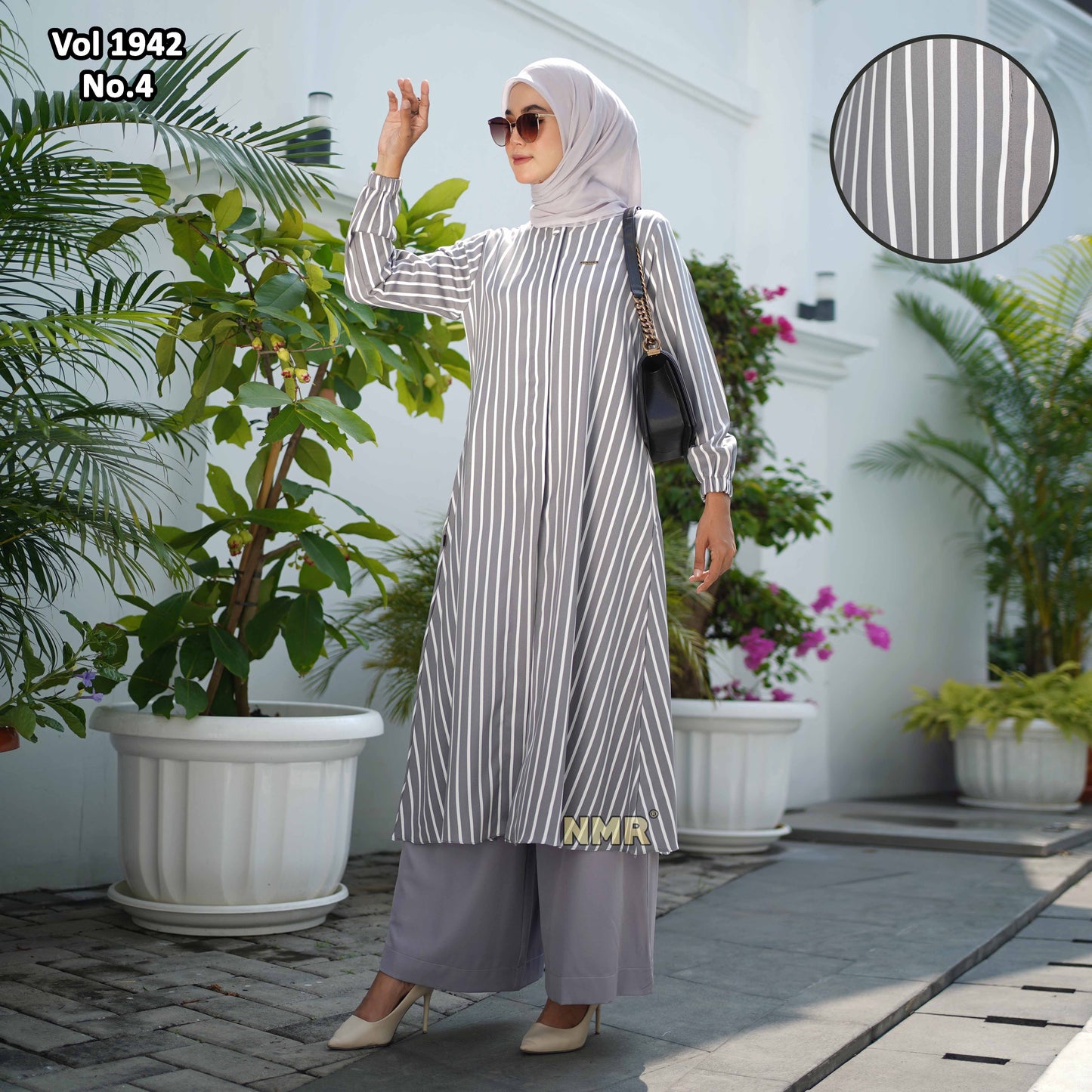 NMR Setelan Celana Tunik Manggo Stretch Vol 1942-4