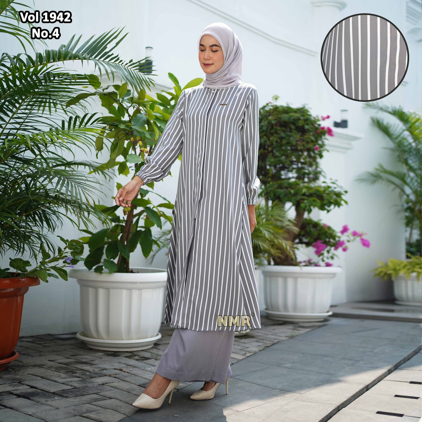 NMR Setelan Celana Tunik Manggo Stretch Vol 1942-4