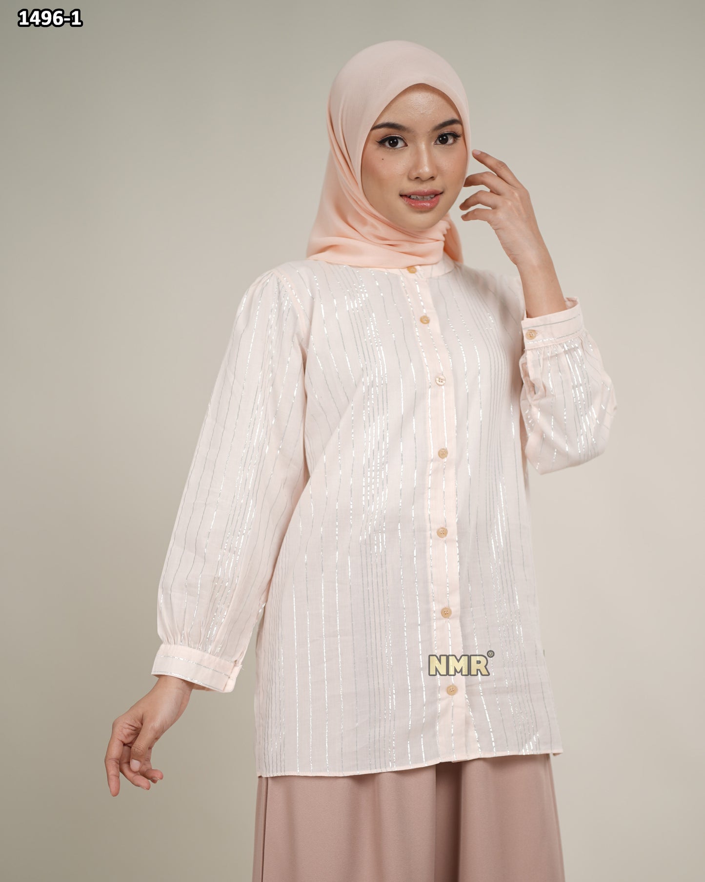 NMR Blouse Katun Paris Glitter vol 1496 (Kerah Sanghai)