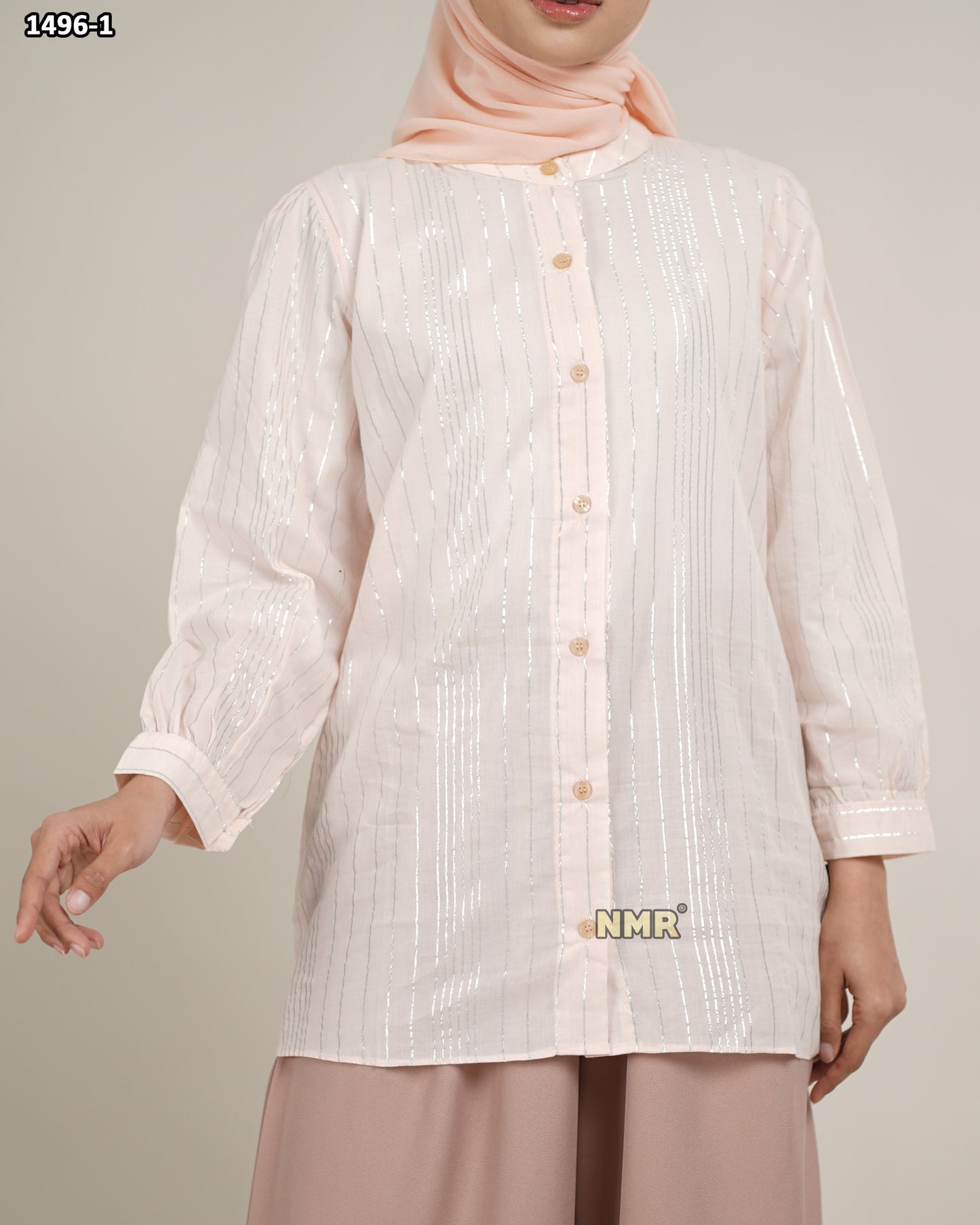 NMR Blouse Katun Paris Glitter vol 1496 (Kerah Sanghai)