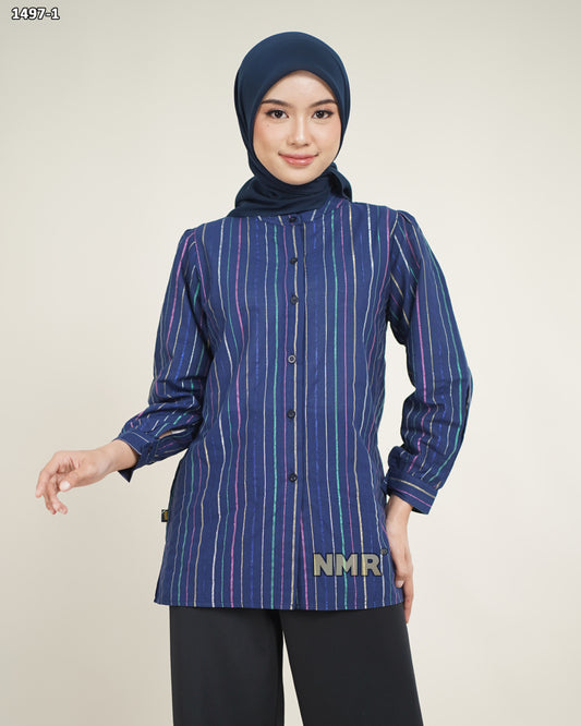 NMR Blouse Katun Paris Glitter vol 1497(Kerah Sanghai)