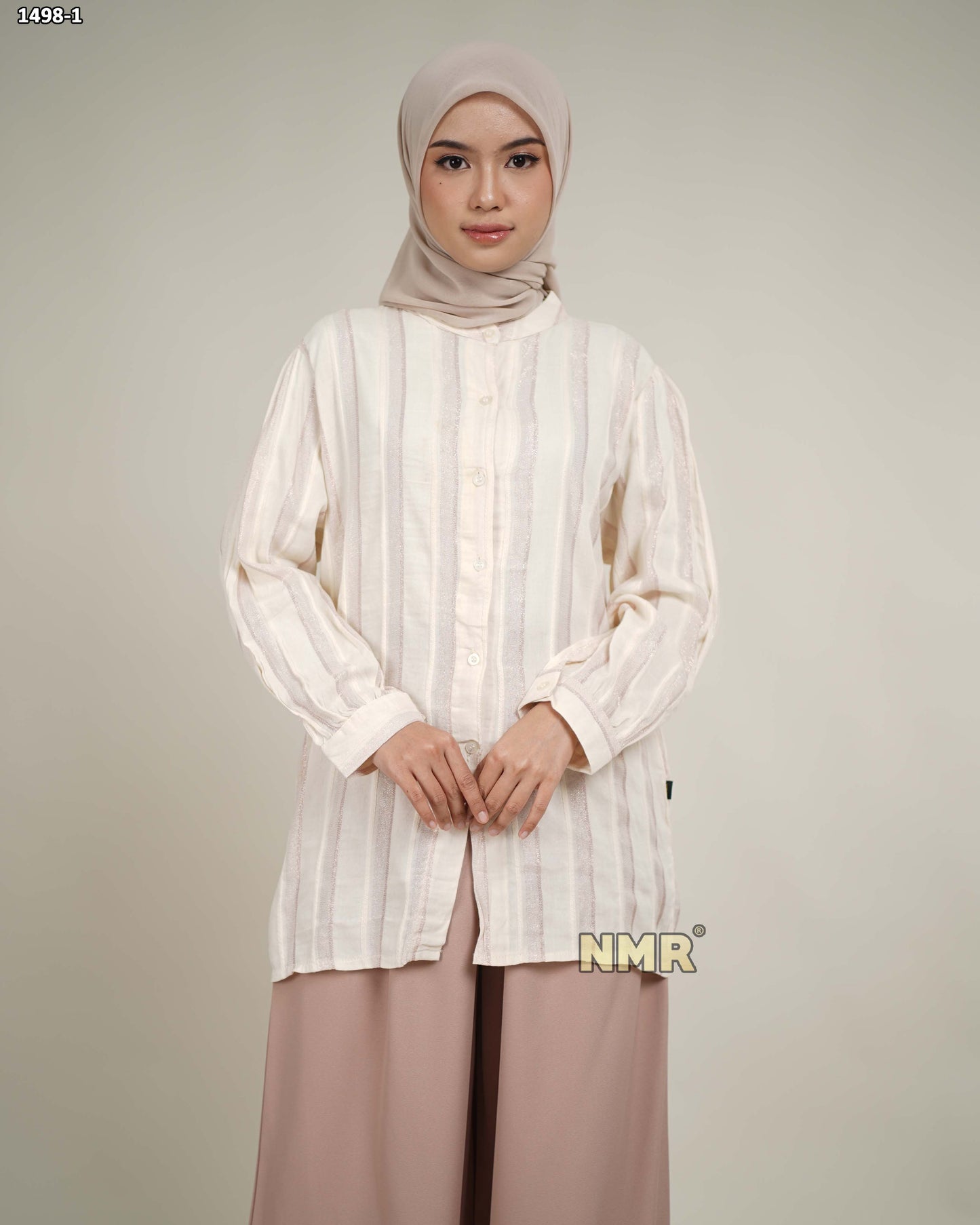 NMR Blouse Katun Paris Glitter Vol 1498 (Kerah Sanghai)