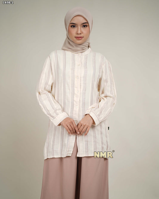 NMR Blouse Katun Paris Glitter Vol 1498 (Kerah Sanghai)