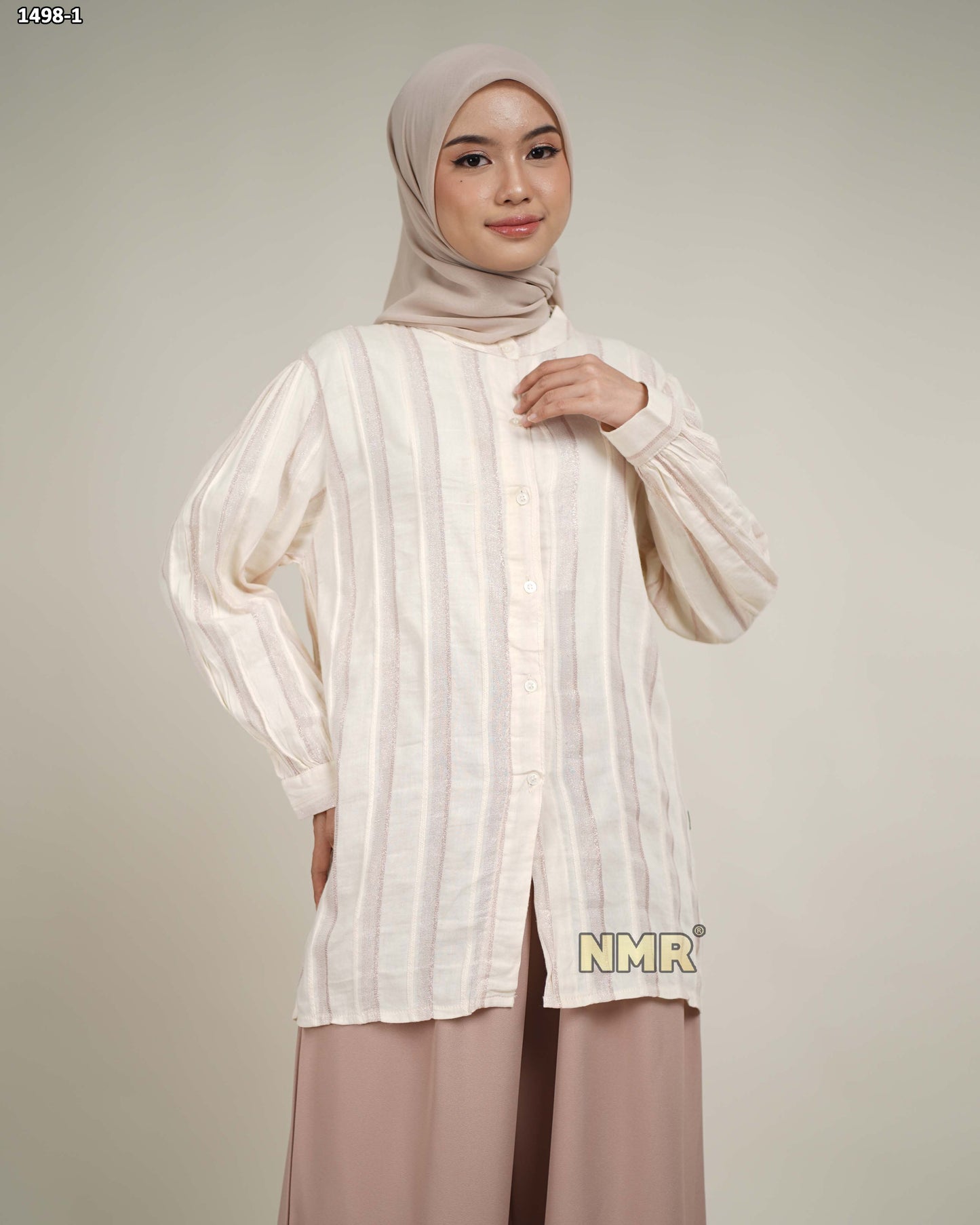 NMR Blouse Katun Paris Glitter Vol 1498 (Kerah Sanghai)