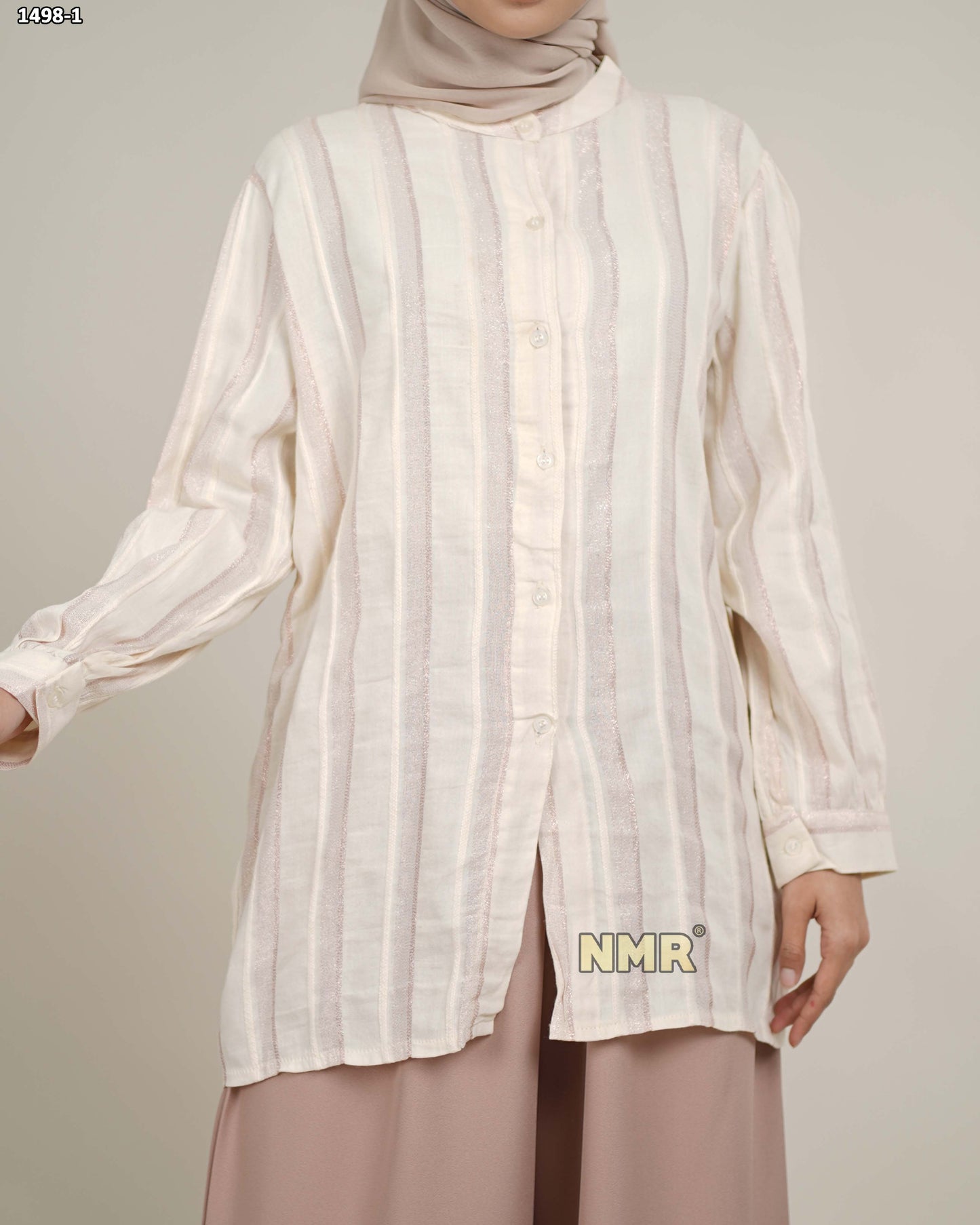 NMR Blouse Katun Paris Glitter Vol 1498 (Kerah Sanghai)