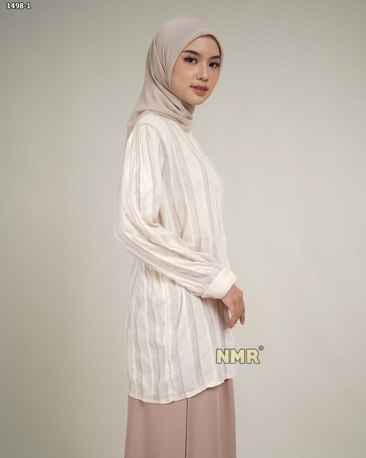 NMR Blouse Katun Paris Glitter Vol 1498 (Kerah Sanghai)