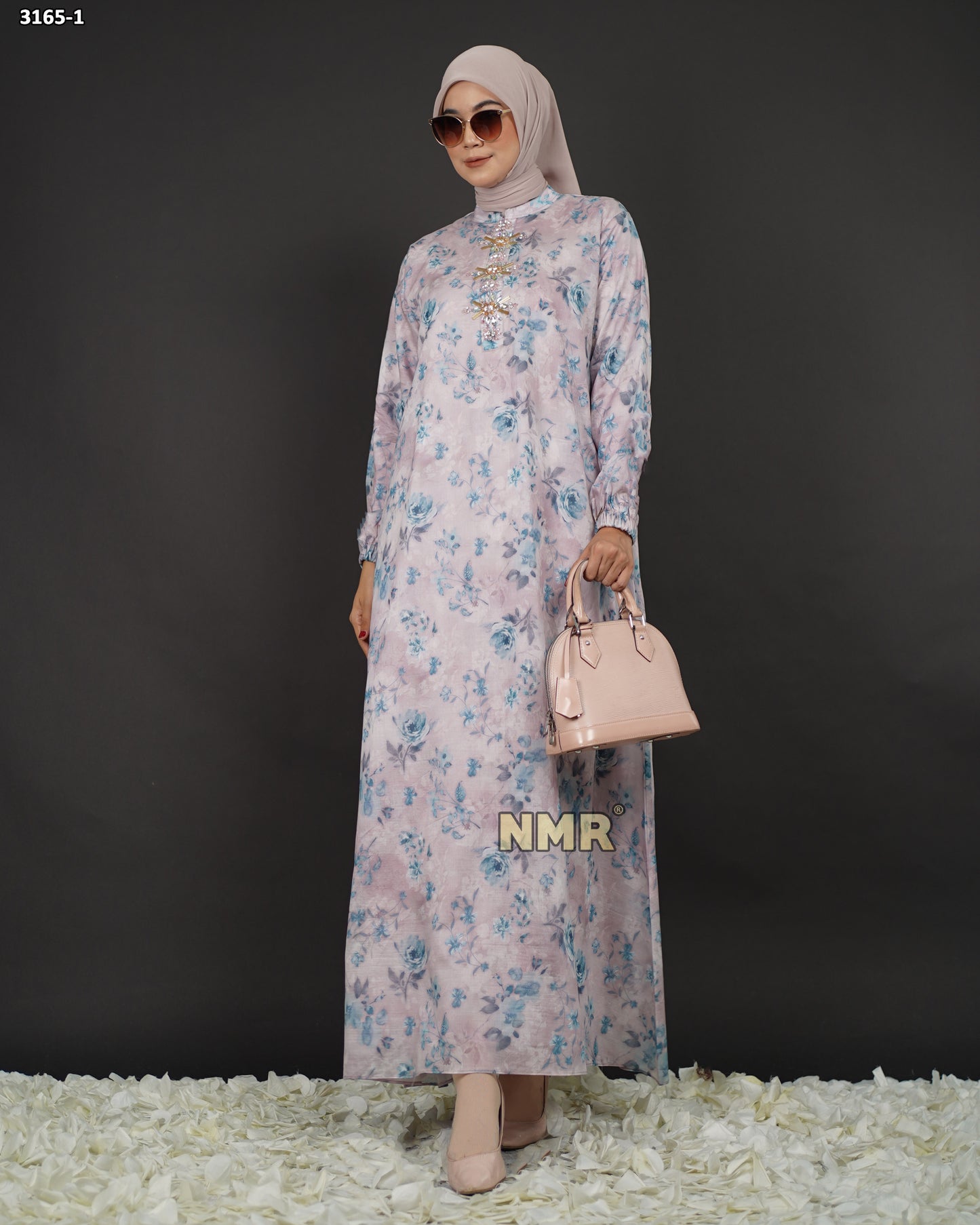 NMR Gamis Tencil Print + Payet Swarozski Vol 3165