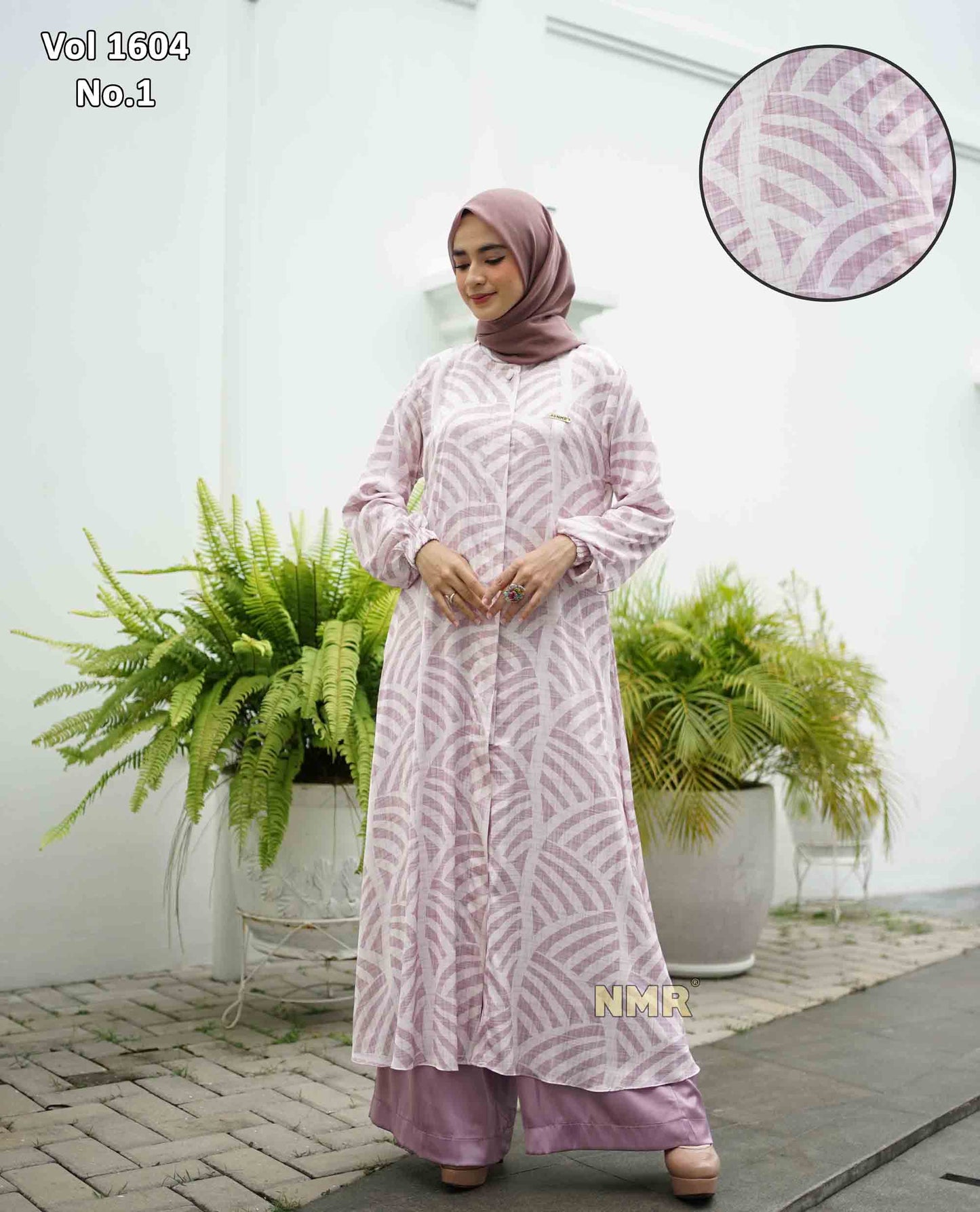 NMR Setelan Kulot Tunik Armany Silk Vol 1604-1