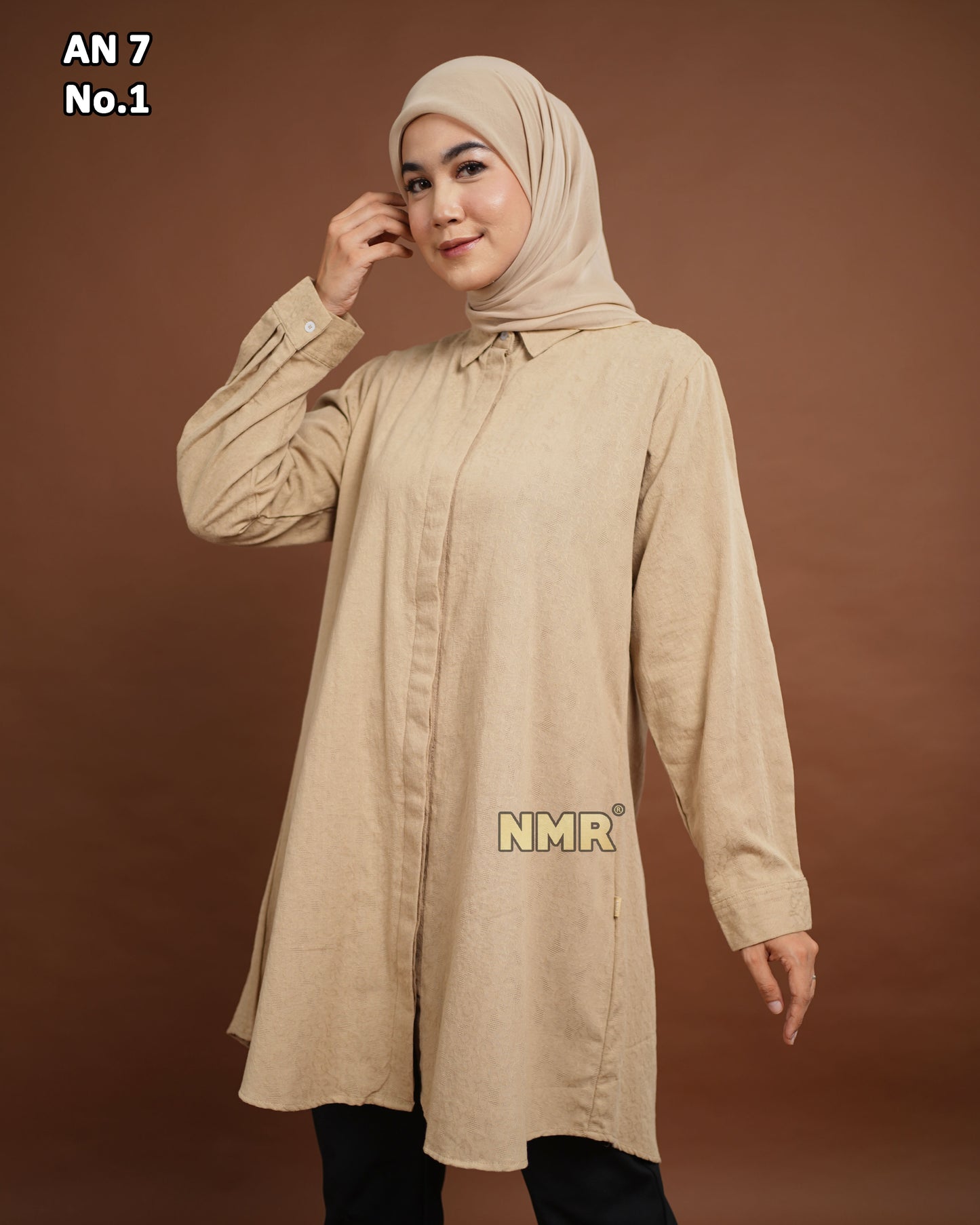 NMR Blouse Katun Jaguard AN7-1 (kerah Kemeja)