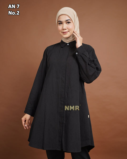 NMR Blouse Katun Jaguard AN7-2 (kerah Kemeja)