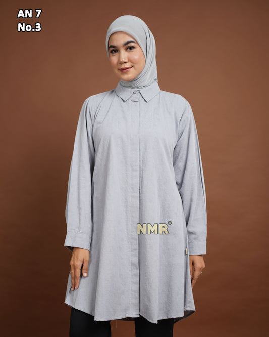 NMR Blouse Katun Jaguard AN7-3 (kerah Kemeja)