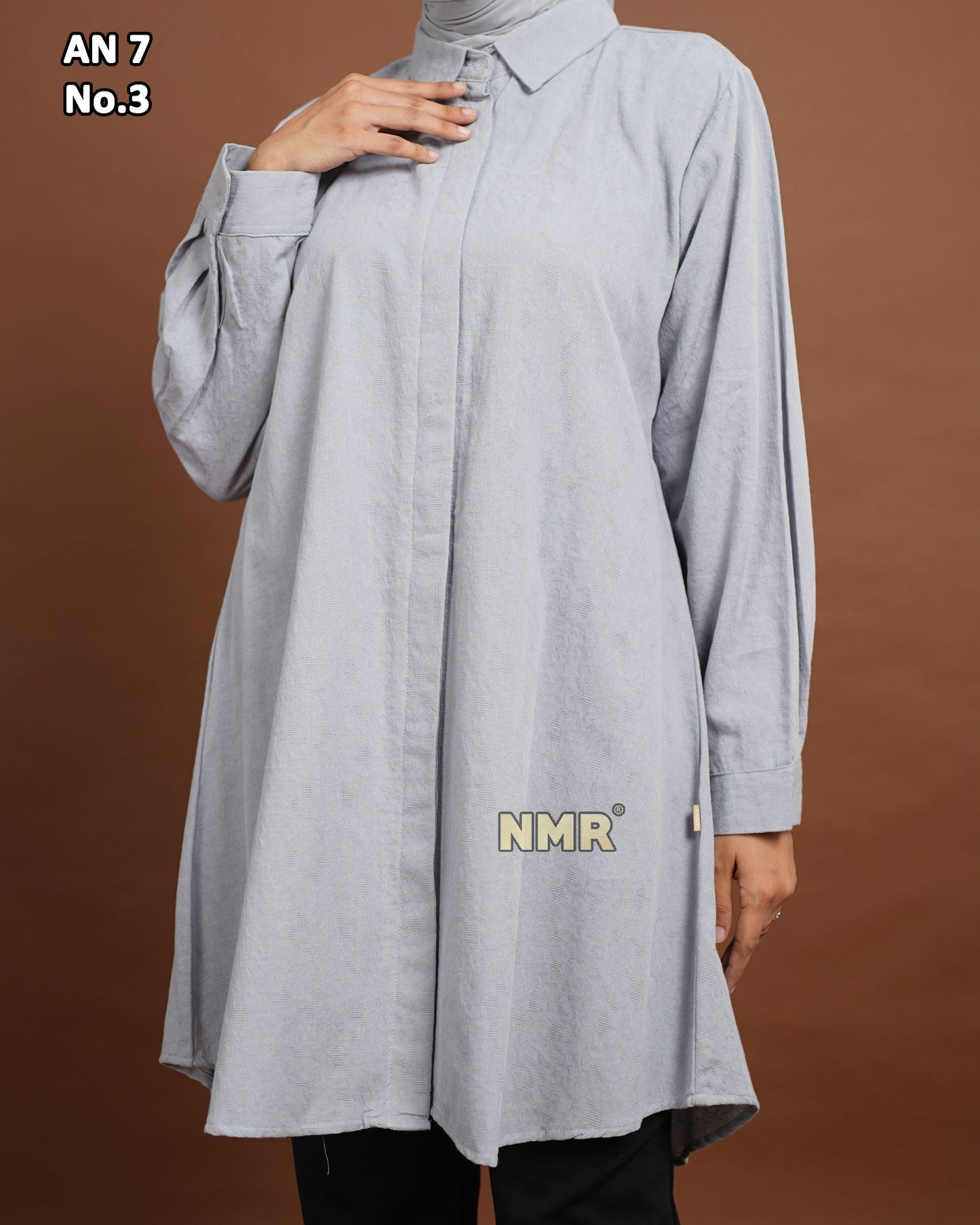 NMR Blouse Katun Jaguard AN7-3 (kerah Kemeja)