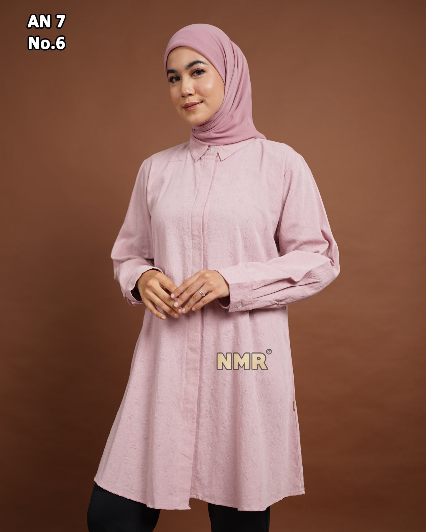 NMR Blouse Katun Jaguard AN7-6 (kerah Kemeja)