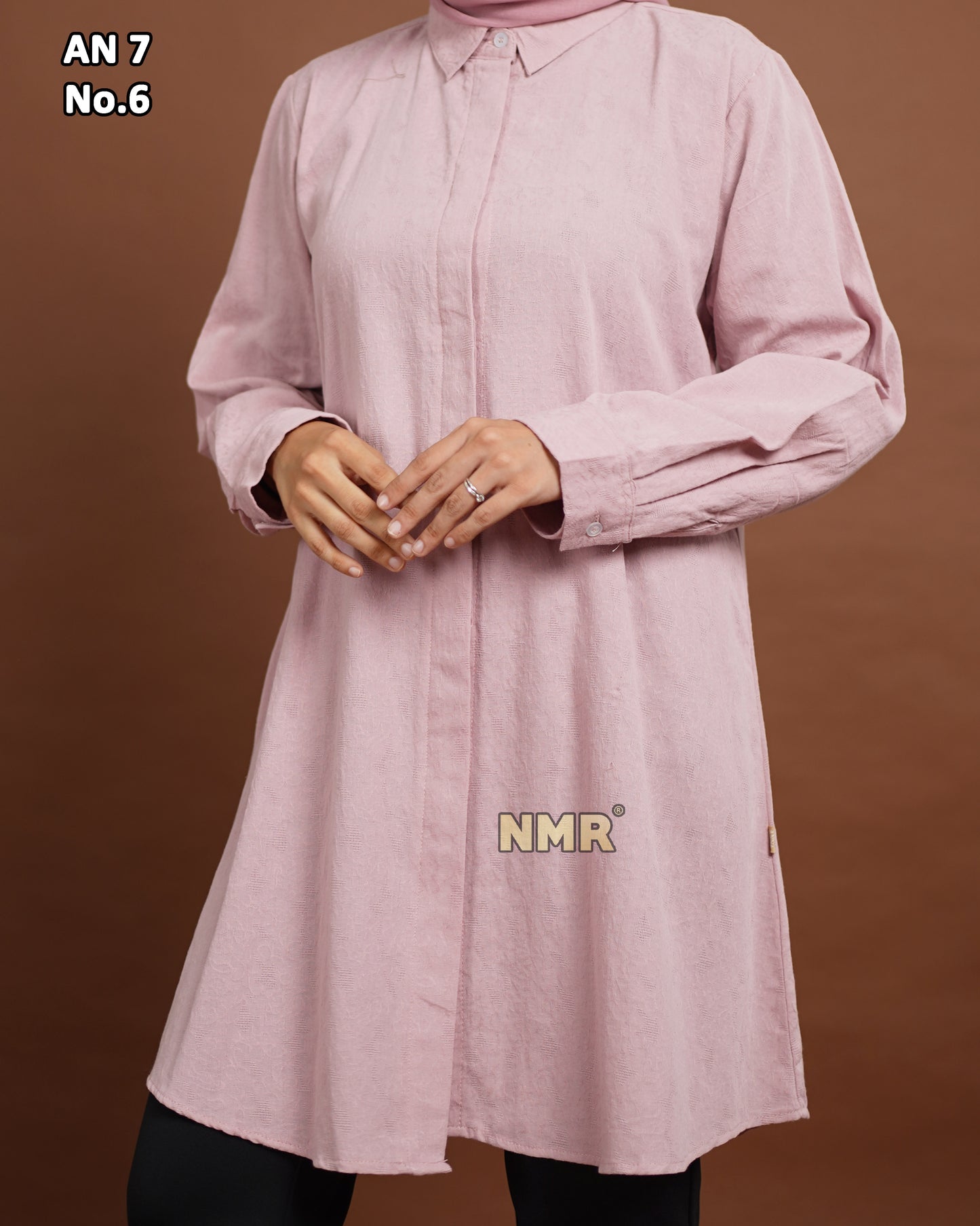 NMR Blouse Katun Jaguard AN7-6 (kerah Kemeja)