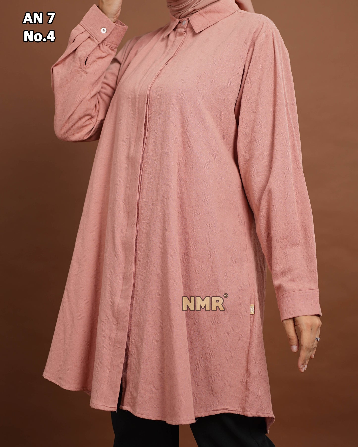 NMR Blouse Katun Jaguard AN7-4 (kerah Kemeja)