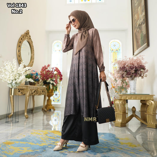 NMR Vol 1843-2 Setelan Kulot Tunik Armn Silk