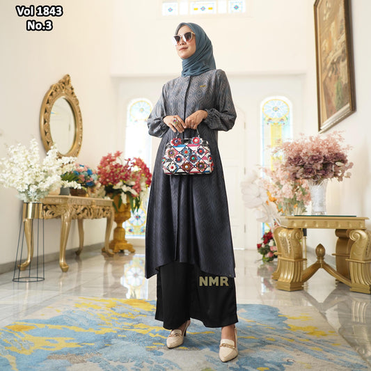 NMR Vol 1843-3 Setelan Kulot Tunik Armn Silk