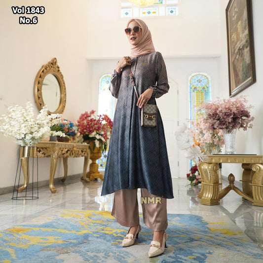 NMR Vol 1843-6 Setelan Kulot Tunik Armn Silk