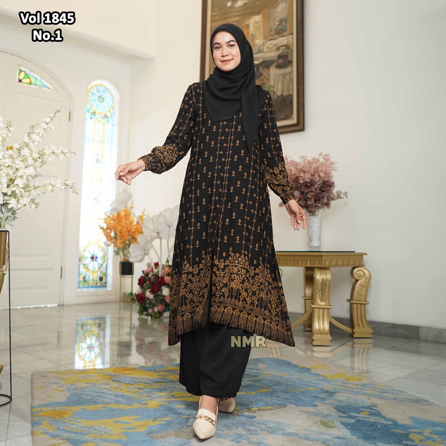 NMR Vol 1845-1 Setelan Celana Tunik Rayon Jepang